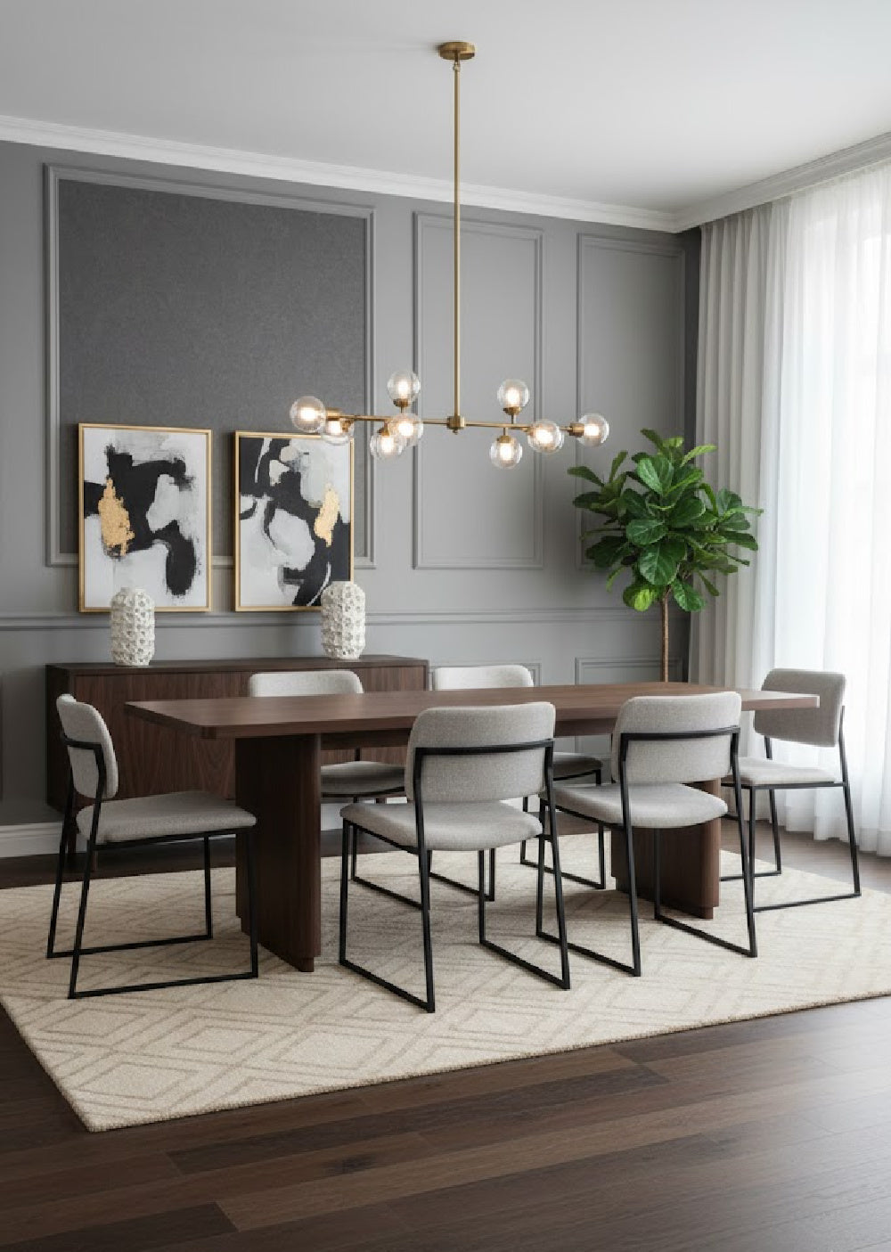 Modern European furniture - Rectangular Oak Dining Table - www.oroa.com