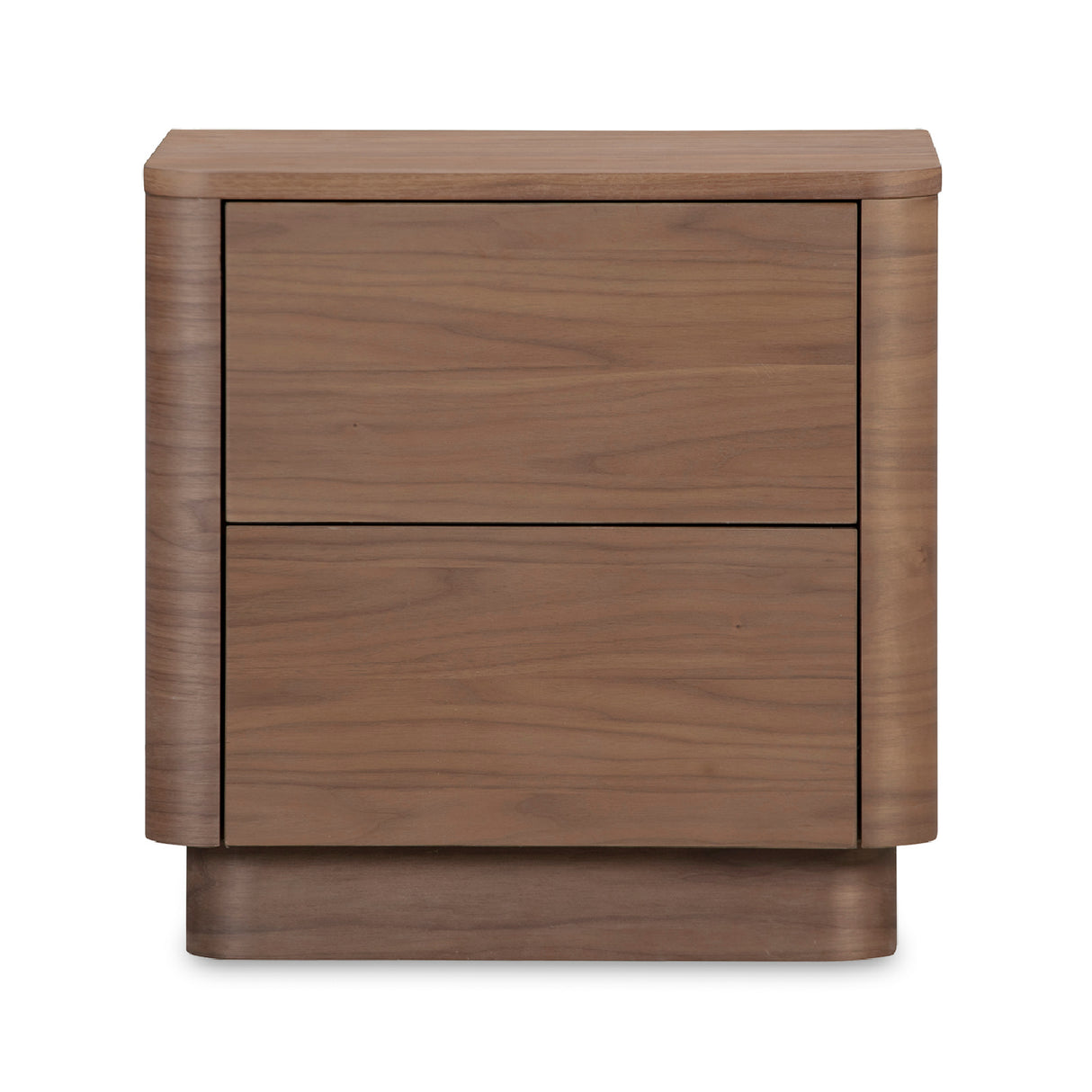 2-Drawer Wooden Tall Nightstand | Novi Living Round Off | Oroa.com