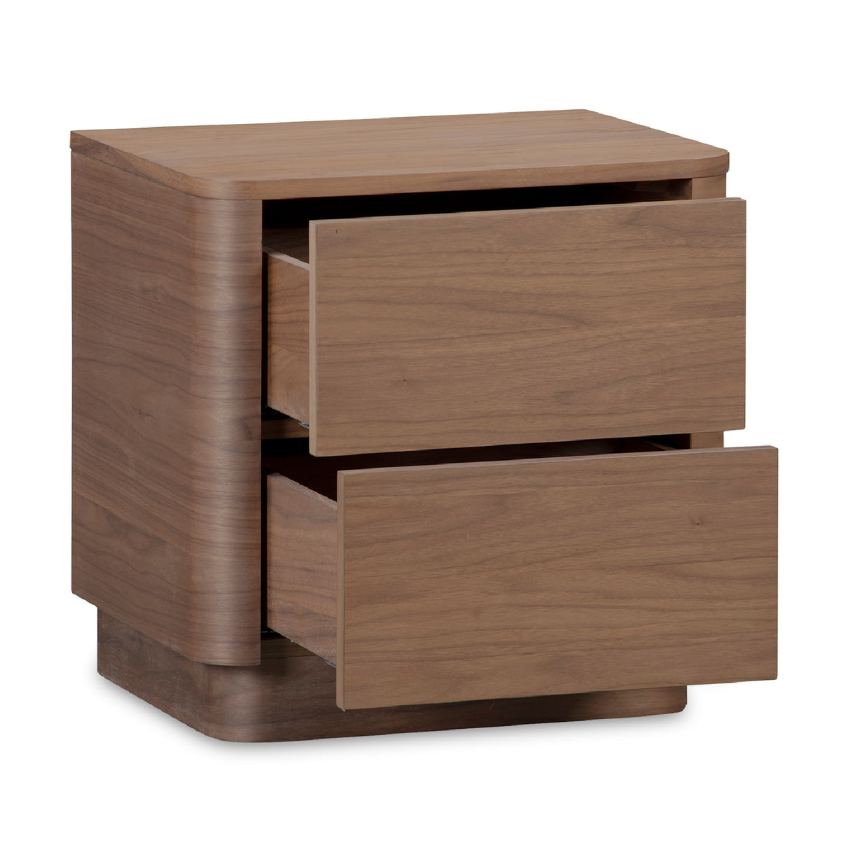 2-Drawer Wooden Tall Nightstand | Novi Living Round Off | Oroa.com