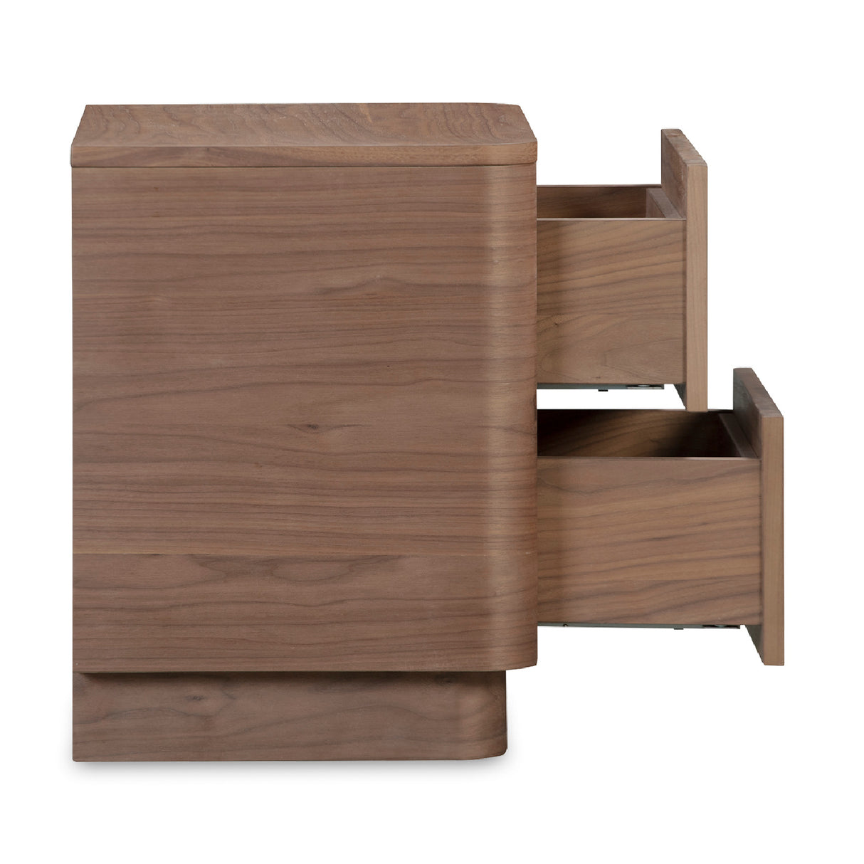 2-Drawer Wooden Tall Nightstand | Novi Living Round Off | Oroa.com