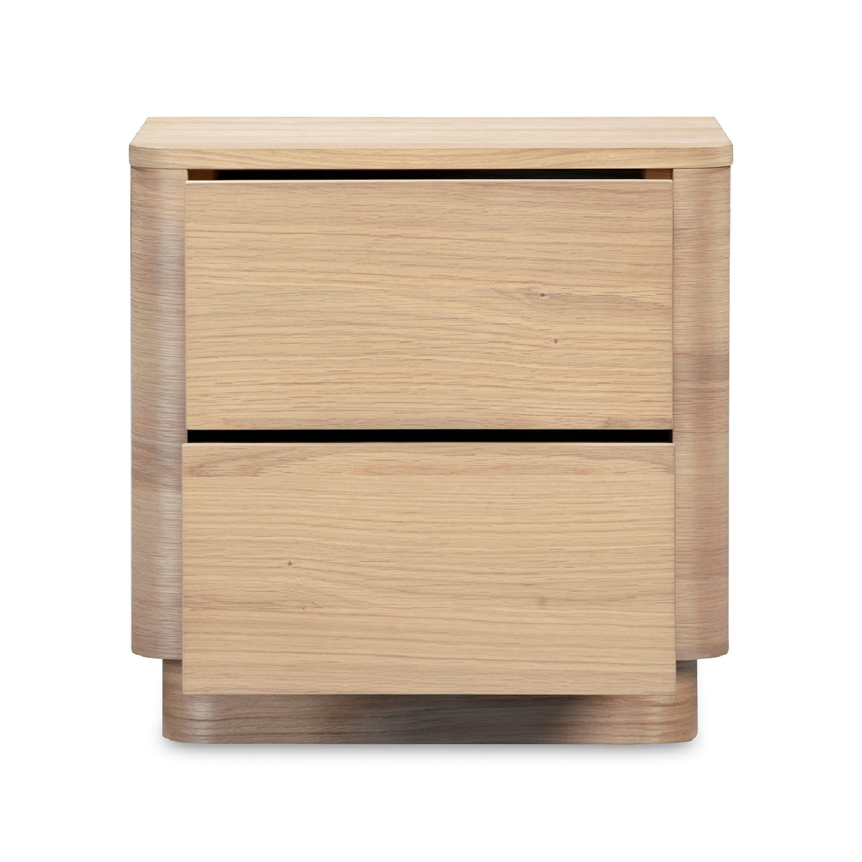 2-Drawer Wooden Tall Nightstand | Novi Living Round Off | Oroa.com