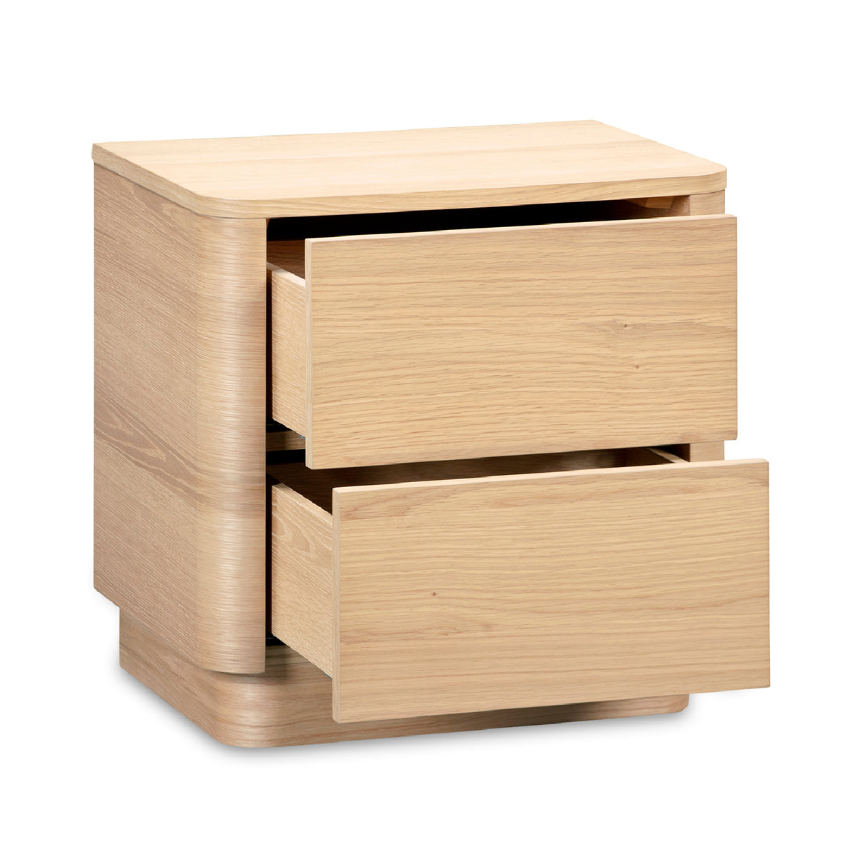 2-Drawer Wooden Tall Nightstand | Novi Living Round Off | Oroa.com