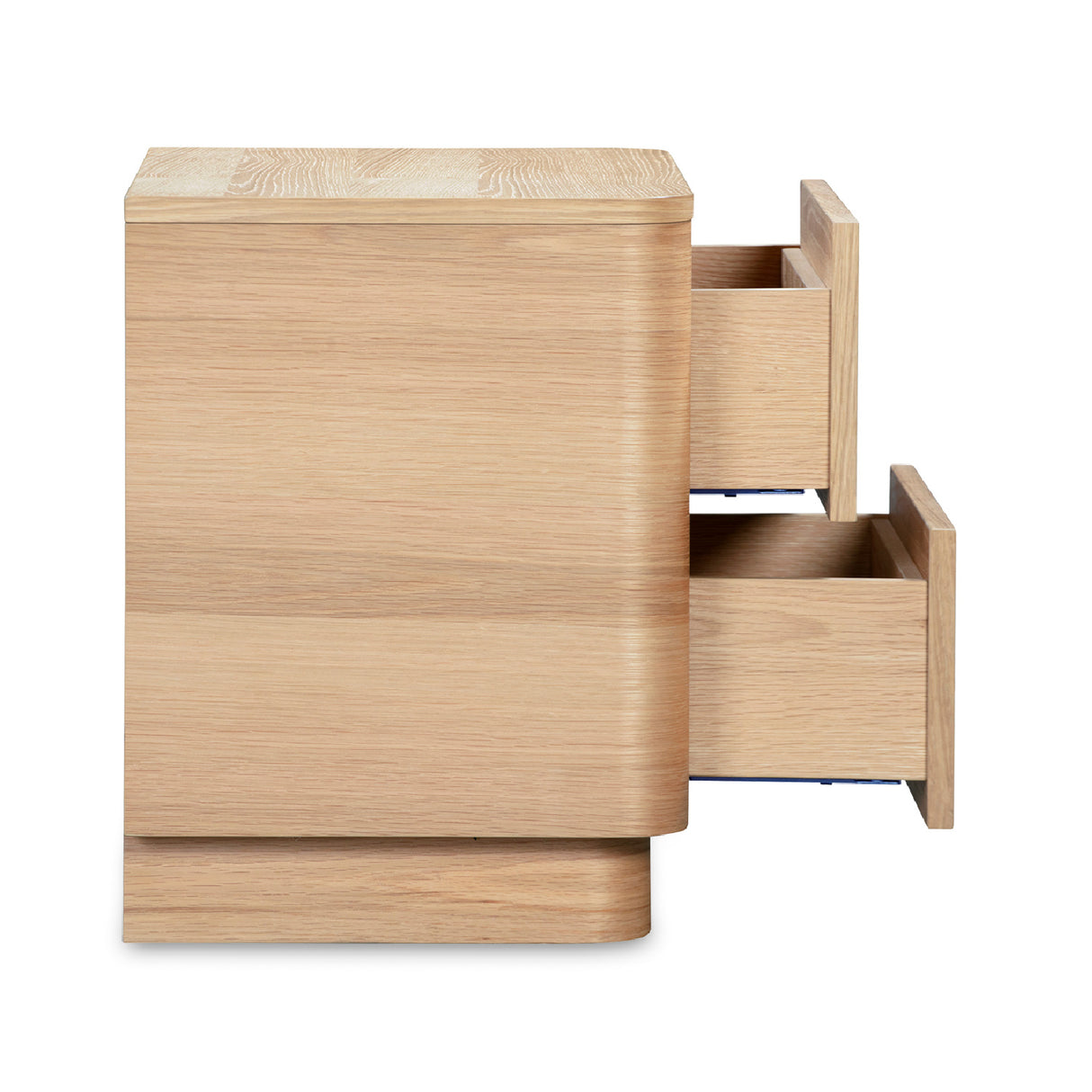 2-Drawer Wooden Tall Nightstand | Novi Living Round Off | Oroa.com