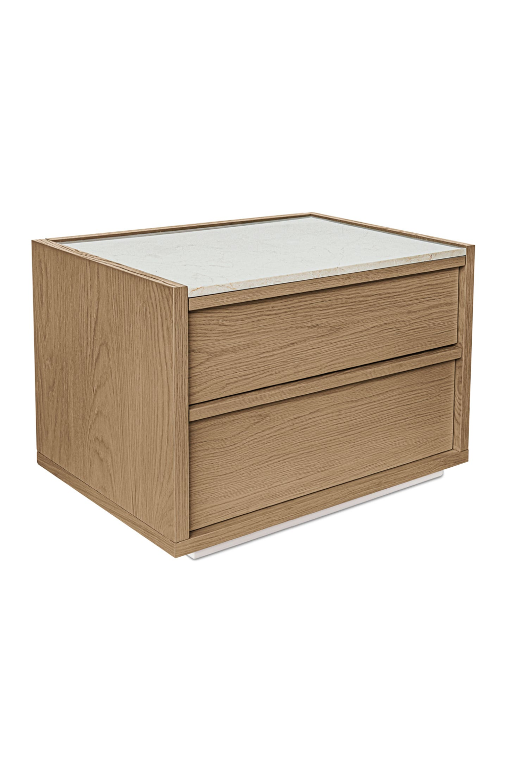 2-Drawer Solid Oak Nightstand | Novi Living Ashcroft | Oroa.com