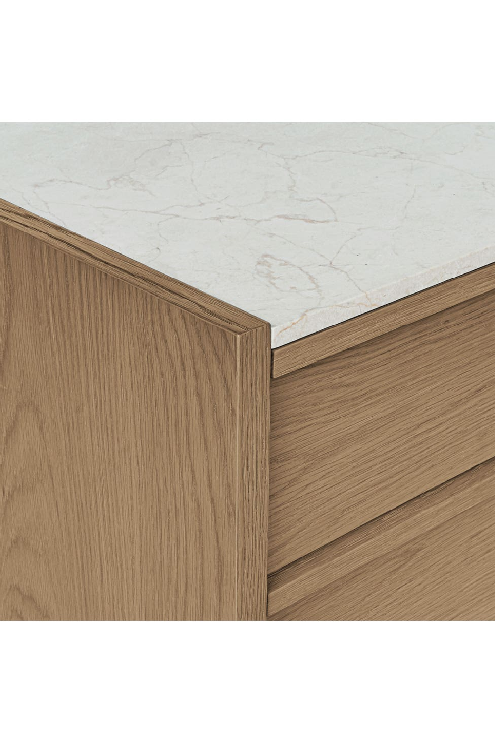 2-Drawer Solid Oak Nightstand | Novi Living Ashcroft | Oroa.com