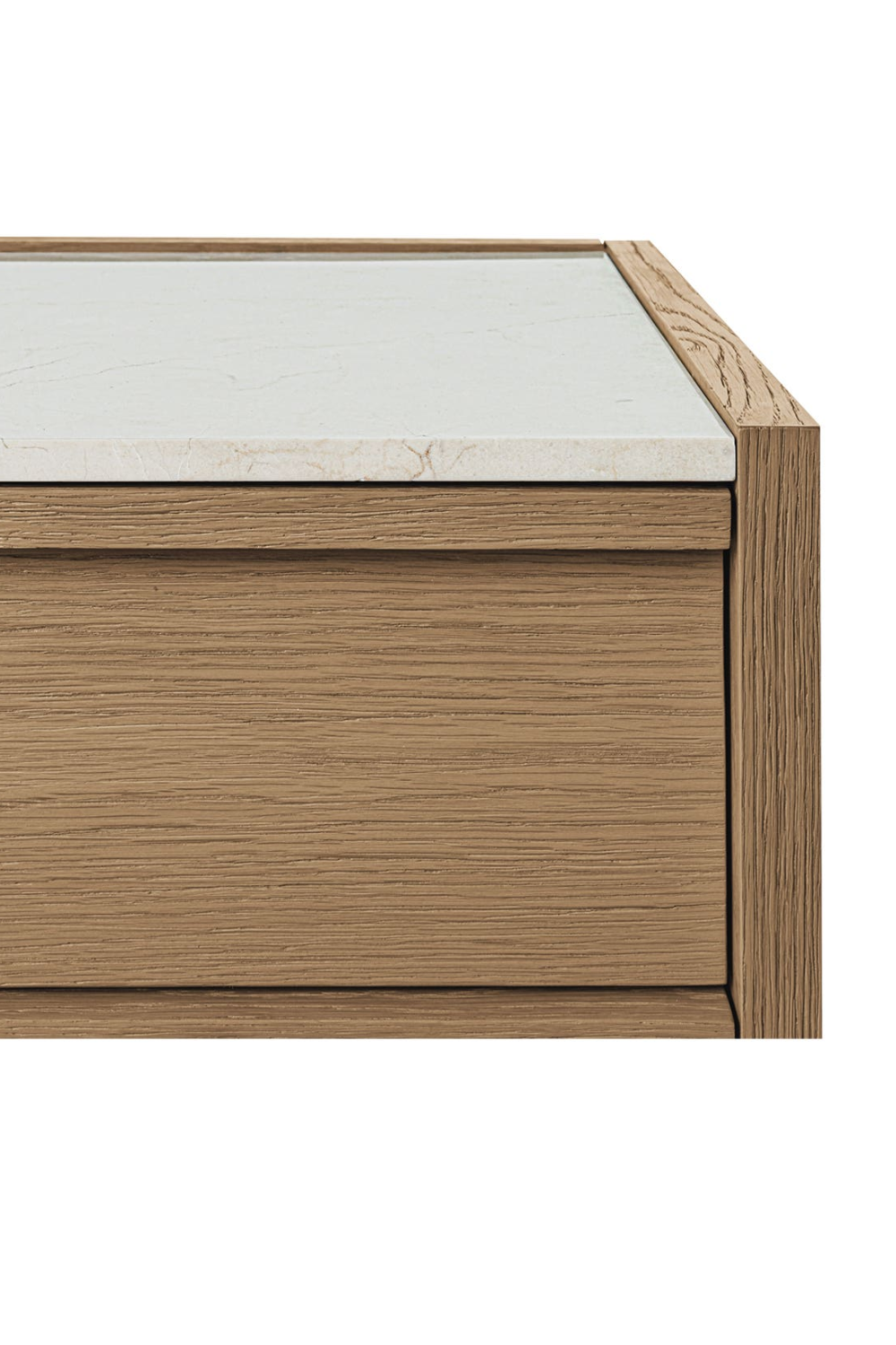 2-Drawer Solid Oak Nightstand | Novi Living Ashcroft | Oroa.com
