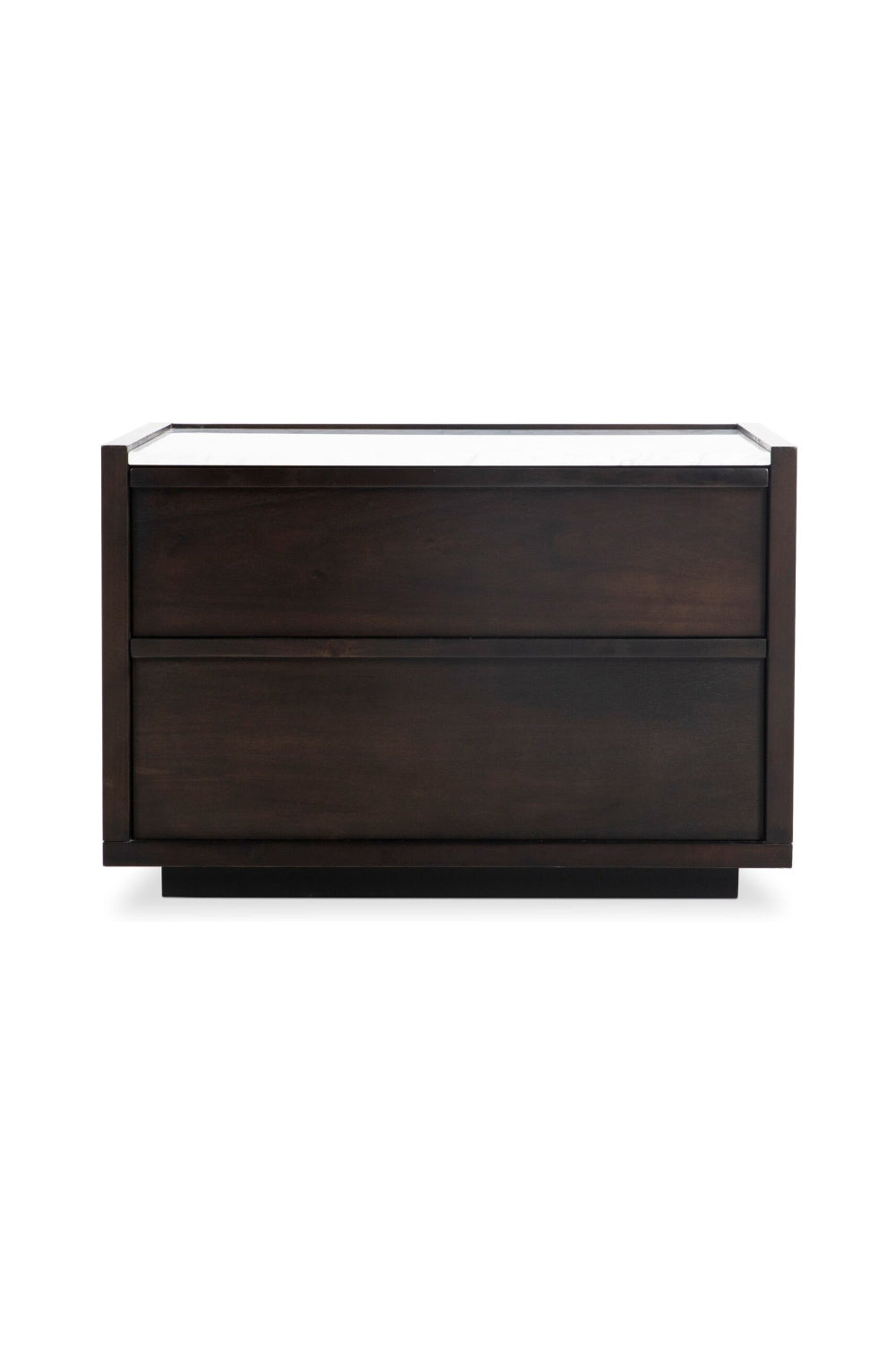 Modern European furniture - Acacia Veneer 2-Drawer Nightstand - www.oroa.com