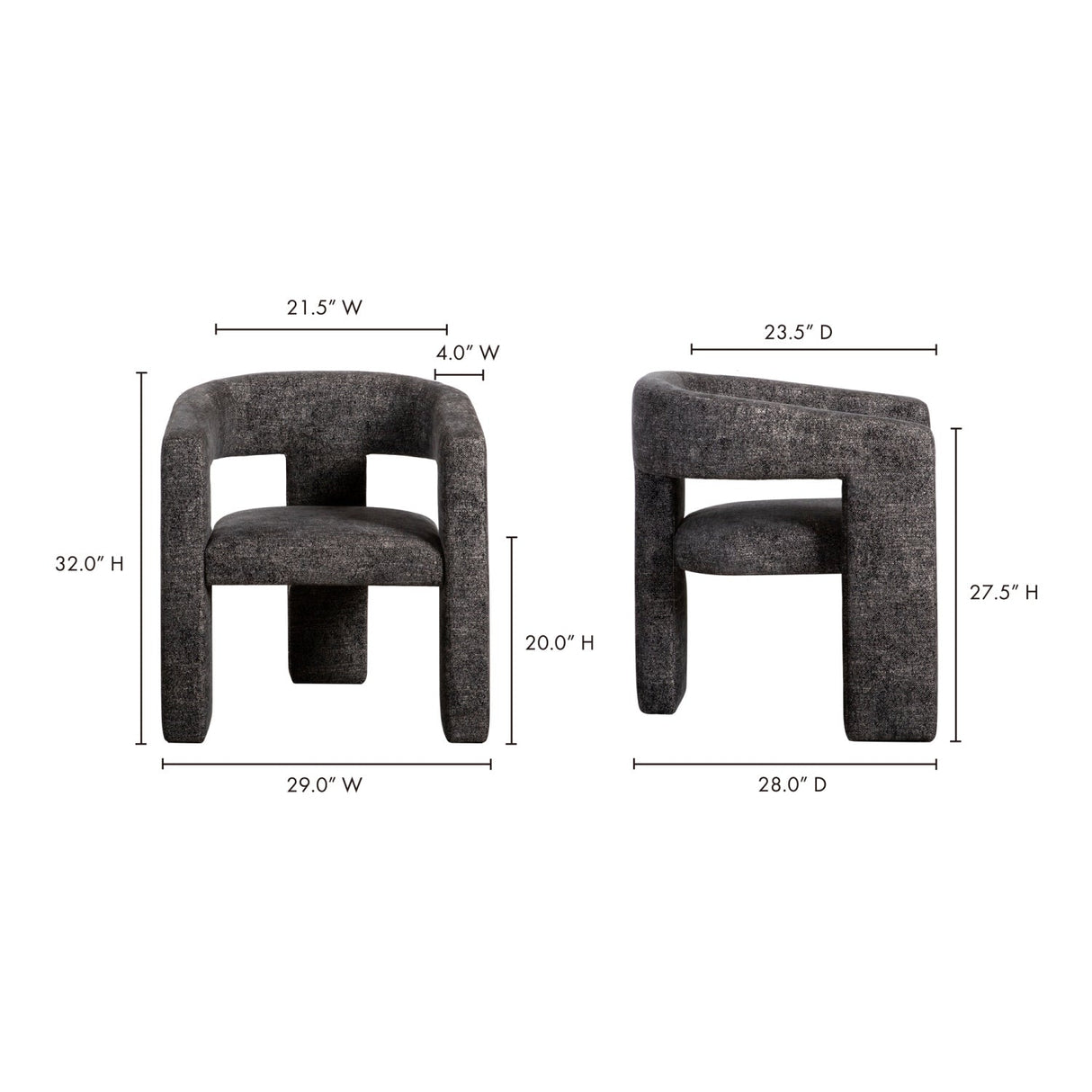 Modern European furniture - Modern 3-Legged Dining Chair - www.oroa.com