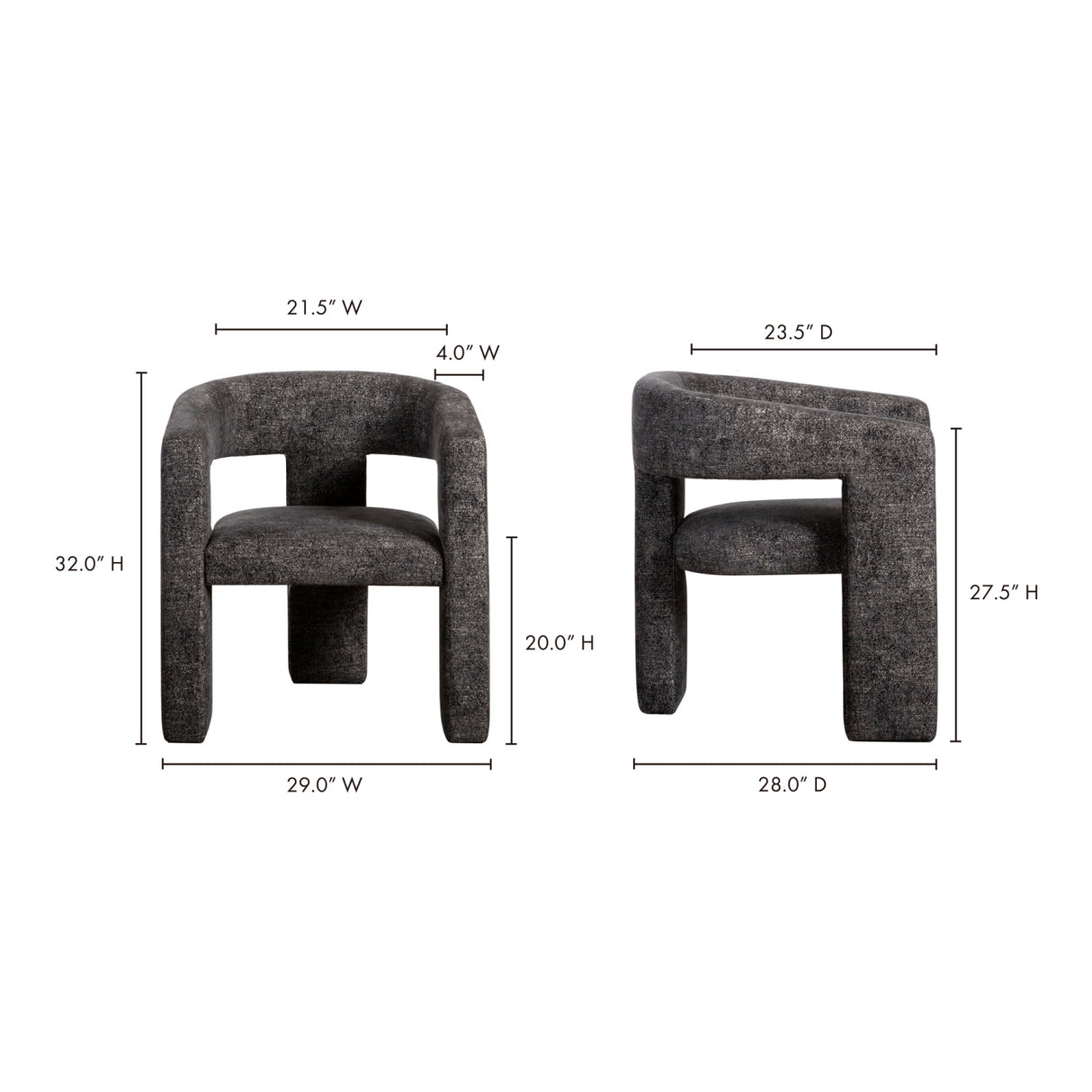 Modern European furniture - Modern 3-Legged Dining Chair - www.oroa.com | Oroa.com