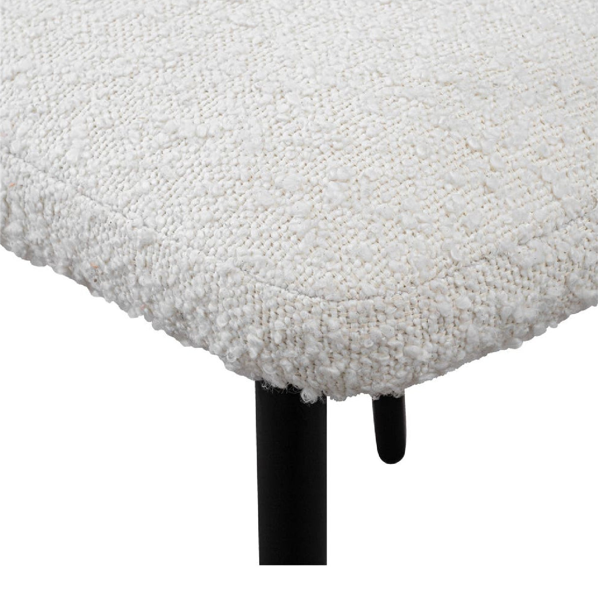 Modern European furniture - White Boucle Dining Chair (2) - www.oroa.com