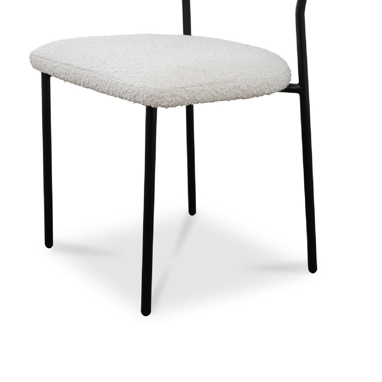 Modern European furniture - White Boucle Dining Chair (2) - www.oroa.com