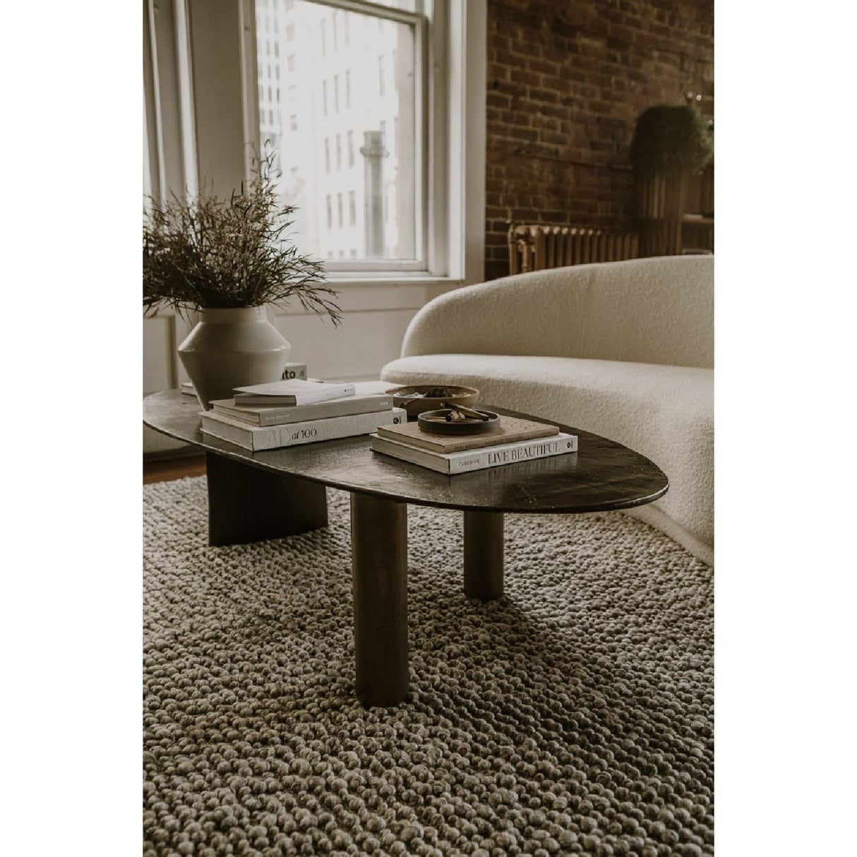 Modern European furniture - Oval Aluminum Coffee Table - www.oroa.com