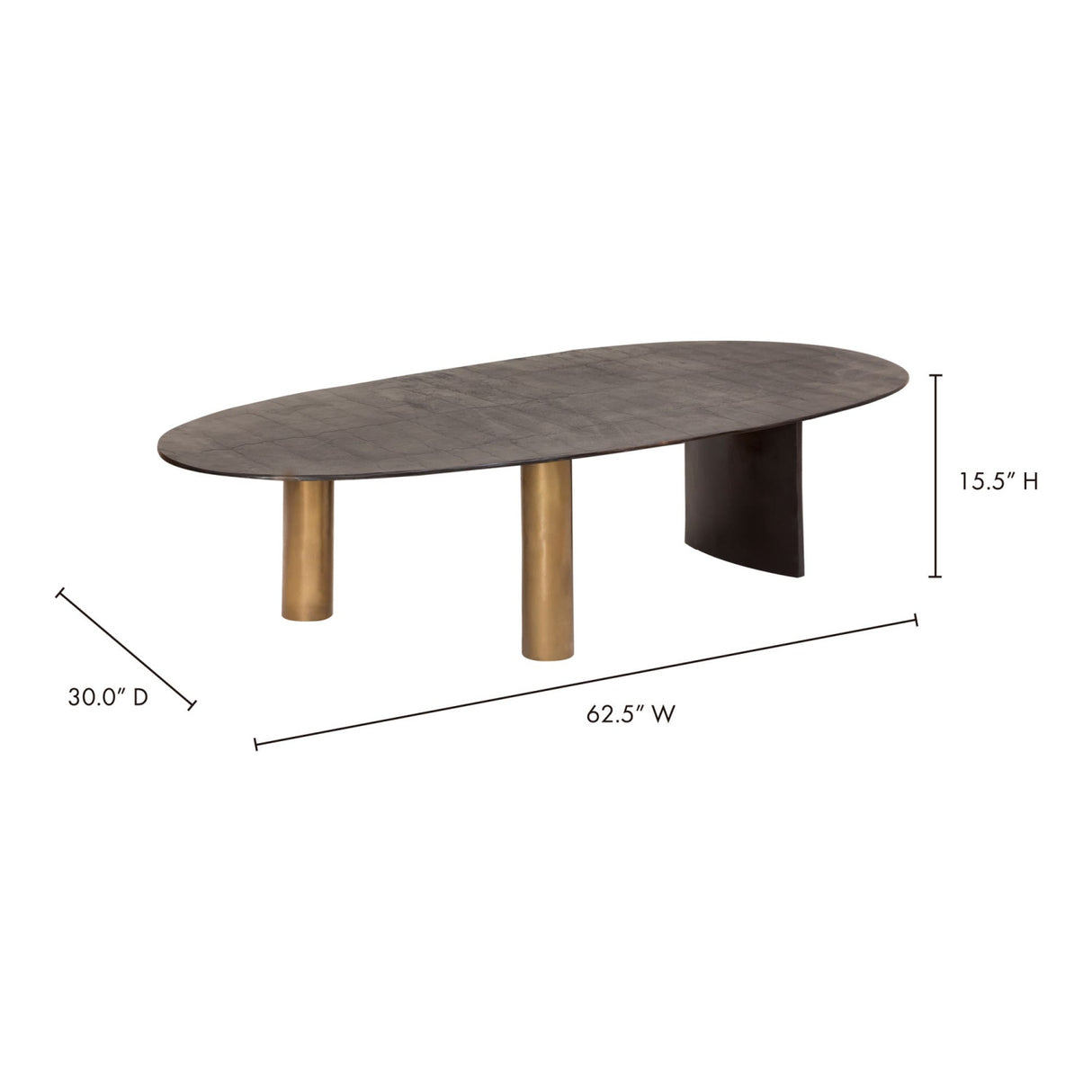 Modern European furniture - Oval Aluminum Coffee Table - www.oroa.com