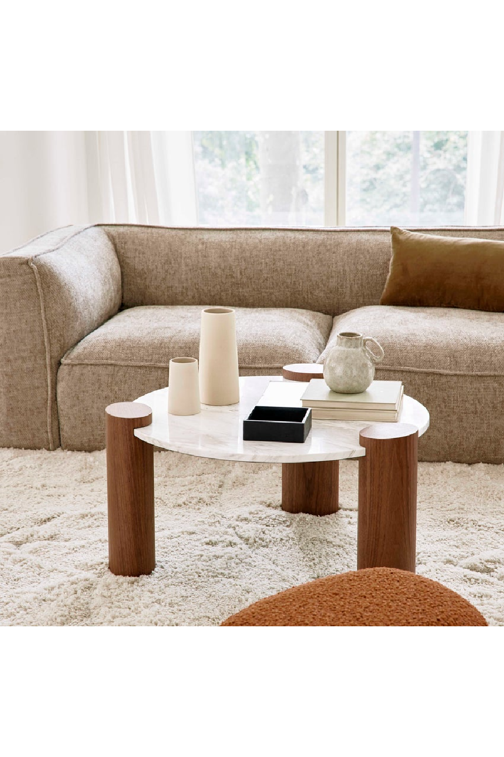 Piped Upholstered 3-Seater Sofa | NV Gallery Auster | Oroa.com