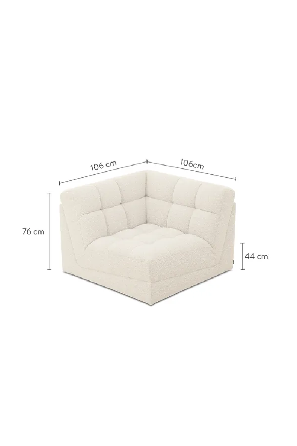 White Tufted Modular Sofa | NV Gallery Paul | Oroa.com