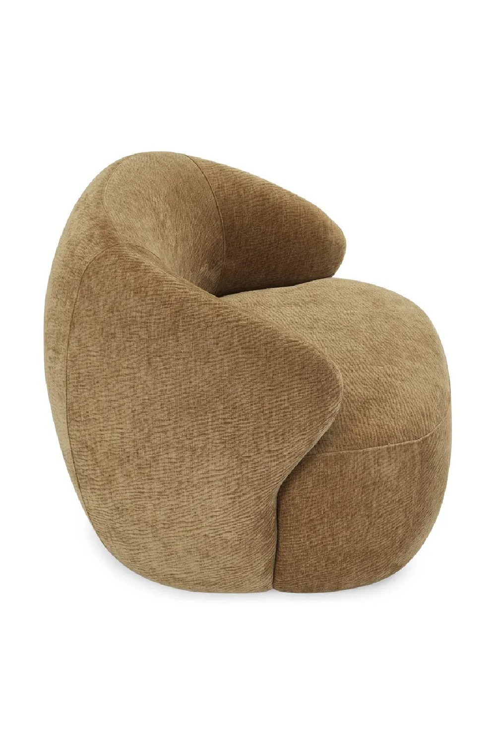 Brown Curved Lounge Chair | NV Gallery Aspen | Oroa.com