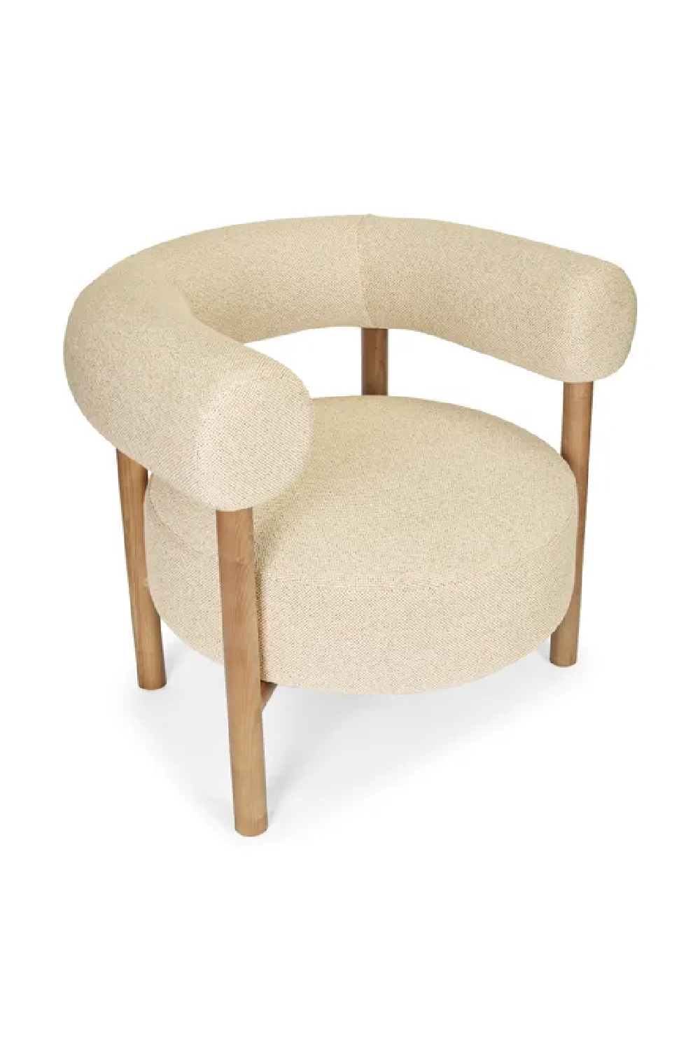 Curved Wood Frame Armchair | Oroa.com