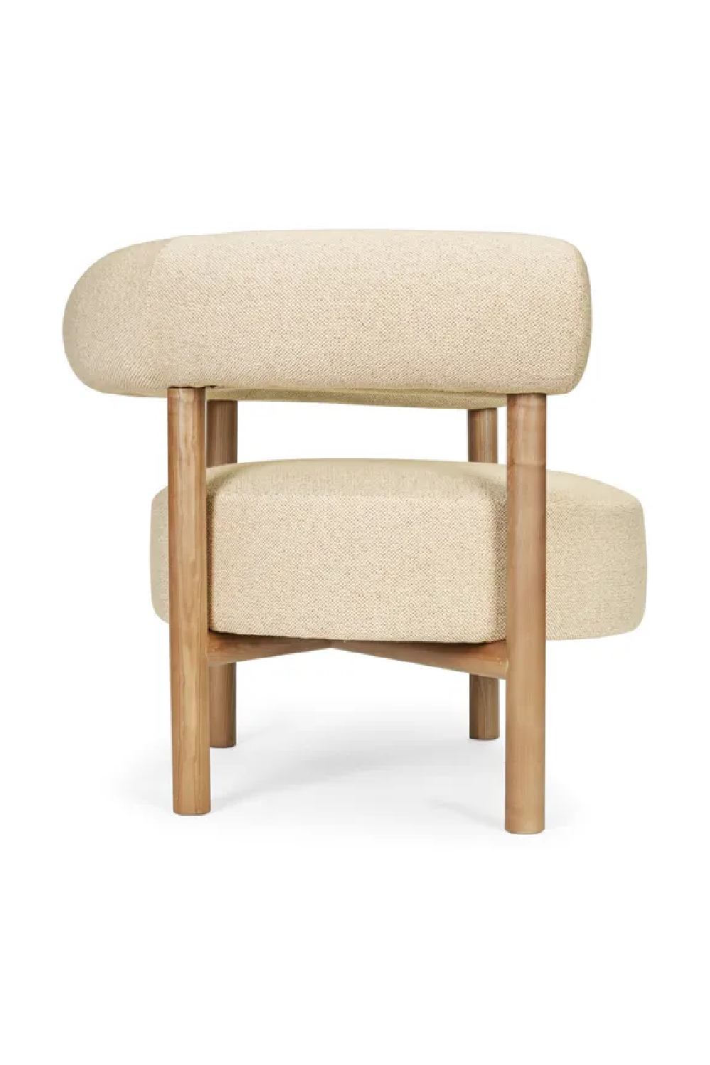 Curved Wood Frame Armchair | Oroa.com