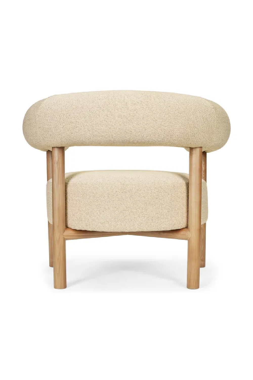 Curved Wood Frame Armchair | Oroa.com