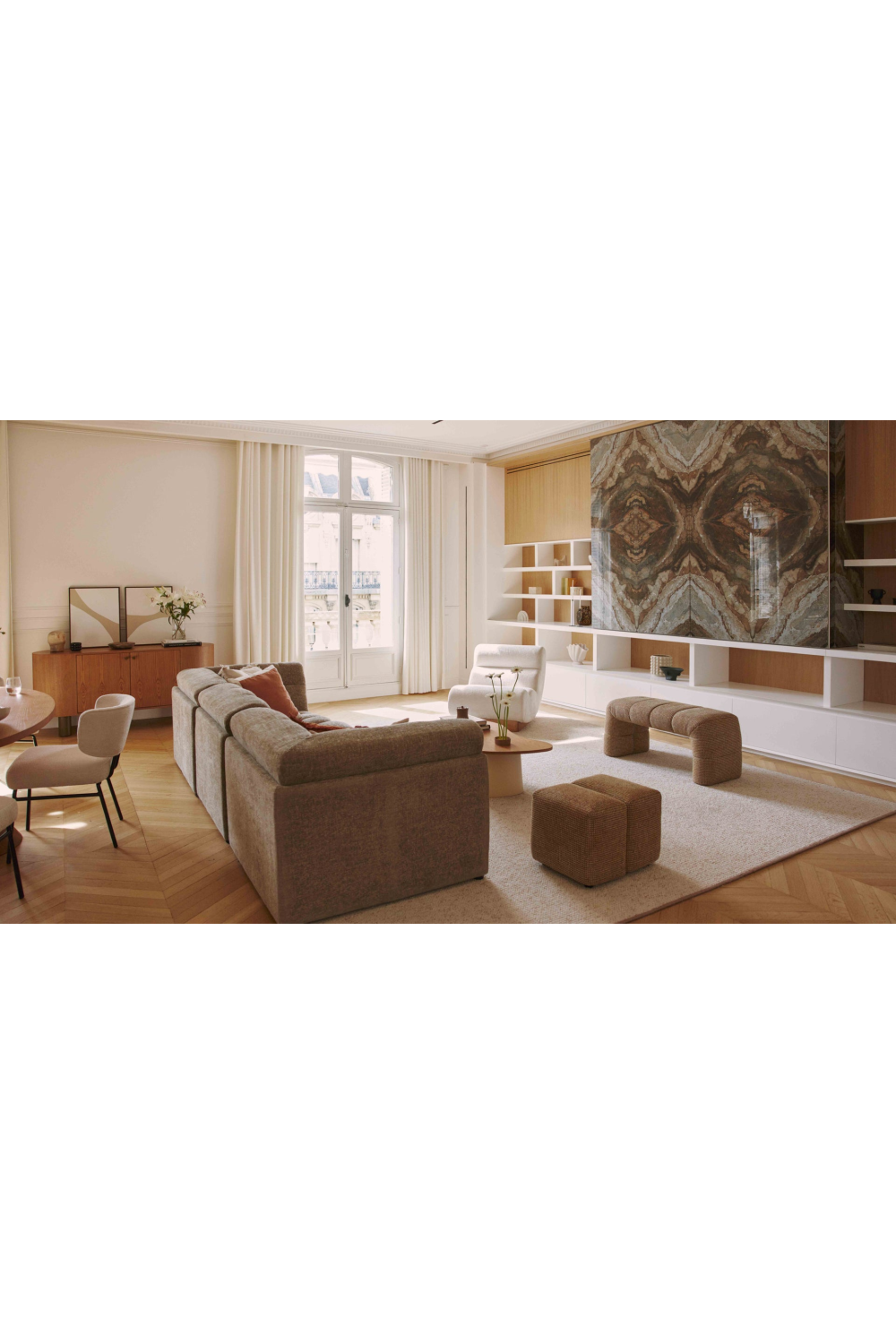 Scalloped Modular Lounge Chair | NV Gallery Cozy | Oroa.com