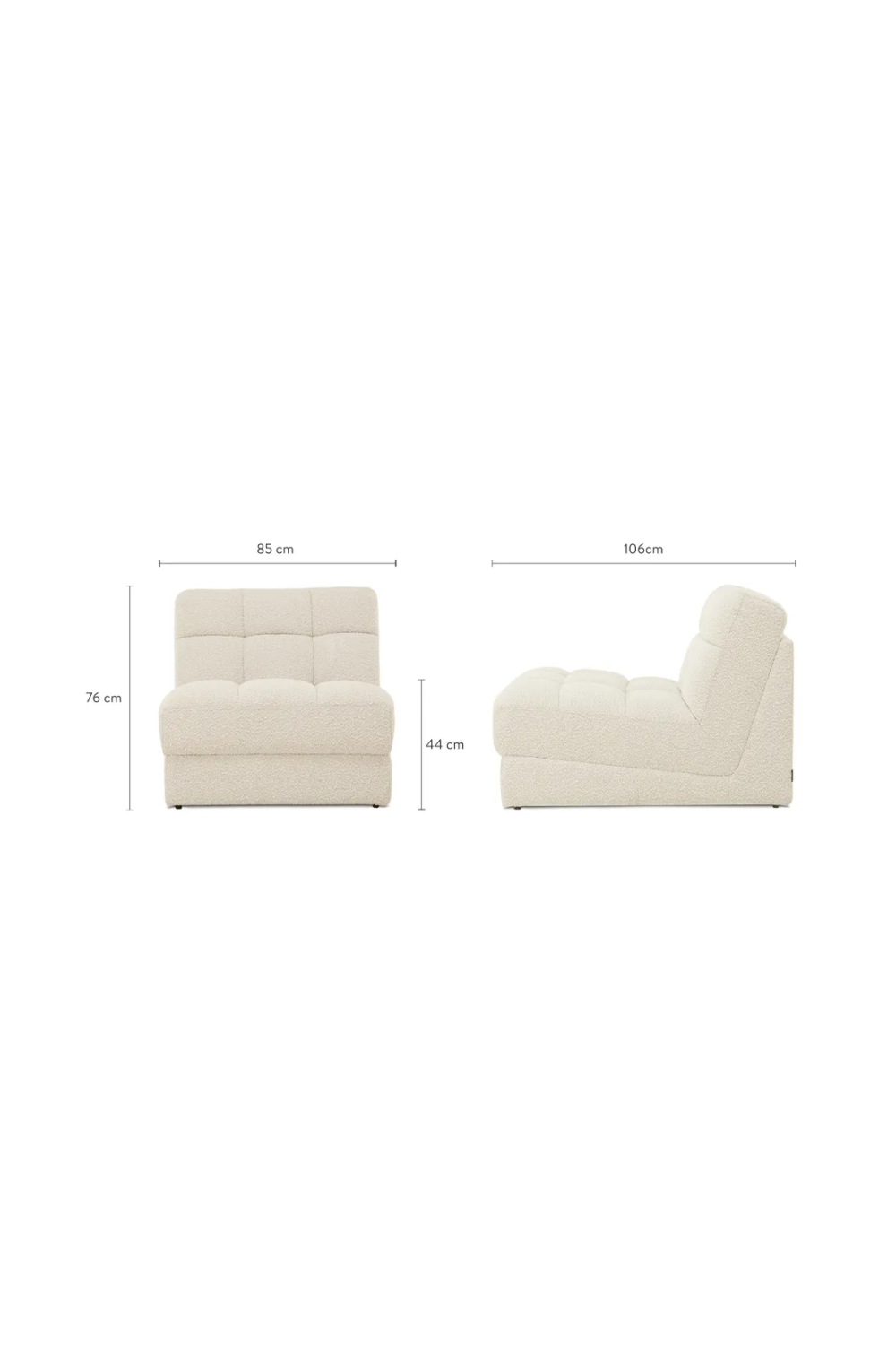 White Tufted Modular Sofa | NV Gallery Paul | Oroa.com