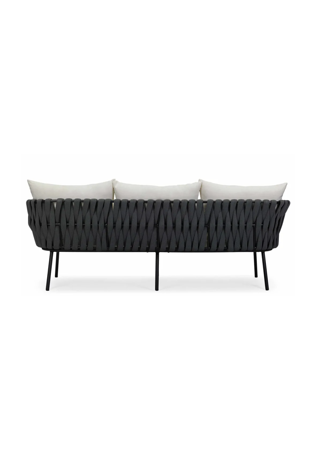 Black Rope 3-Seater Outdoor Sofa | NV Gallery Hamptons | Oroa.com