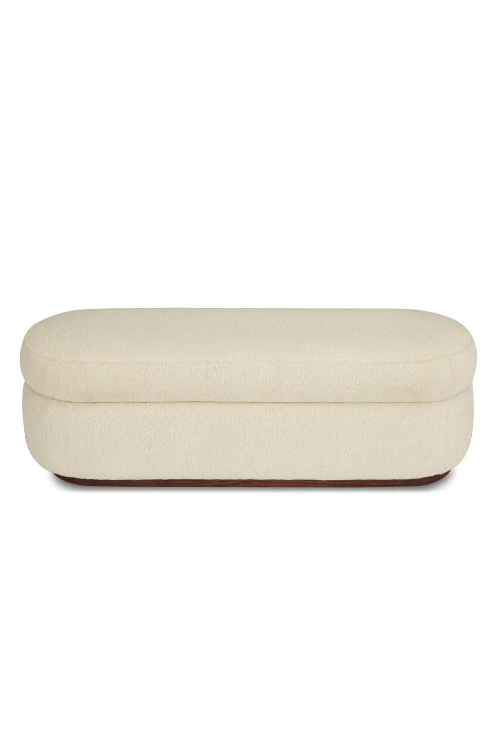 White Bouclé Bench | NV Gallery Mosso | Oroa.com