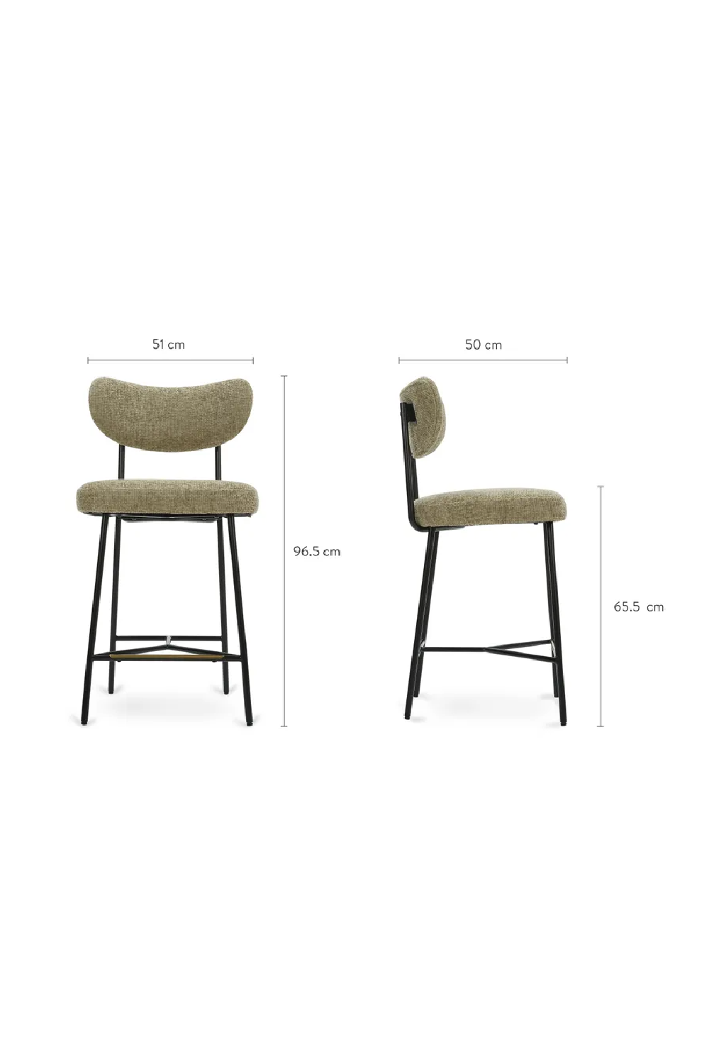 Curved Back Bar Stool | NV Gallery Jasper | Oroa.com