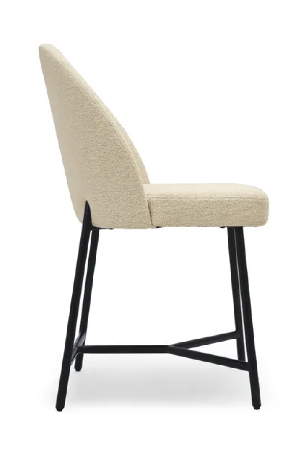 White Bouclé Dining Chair | NV Gallery Bane | Oroa.com