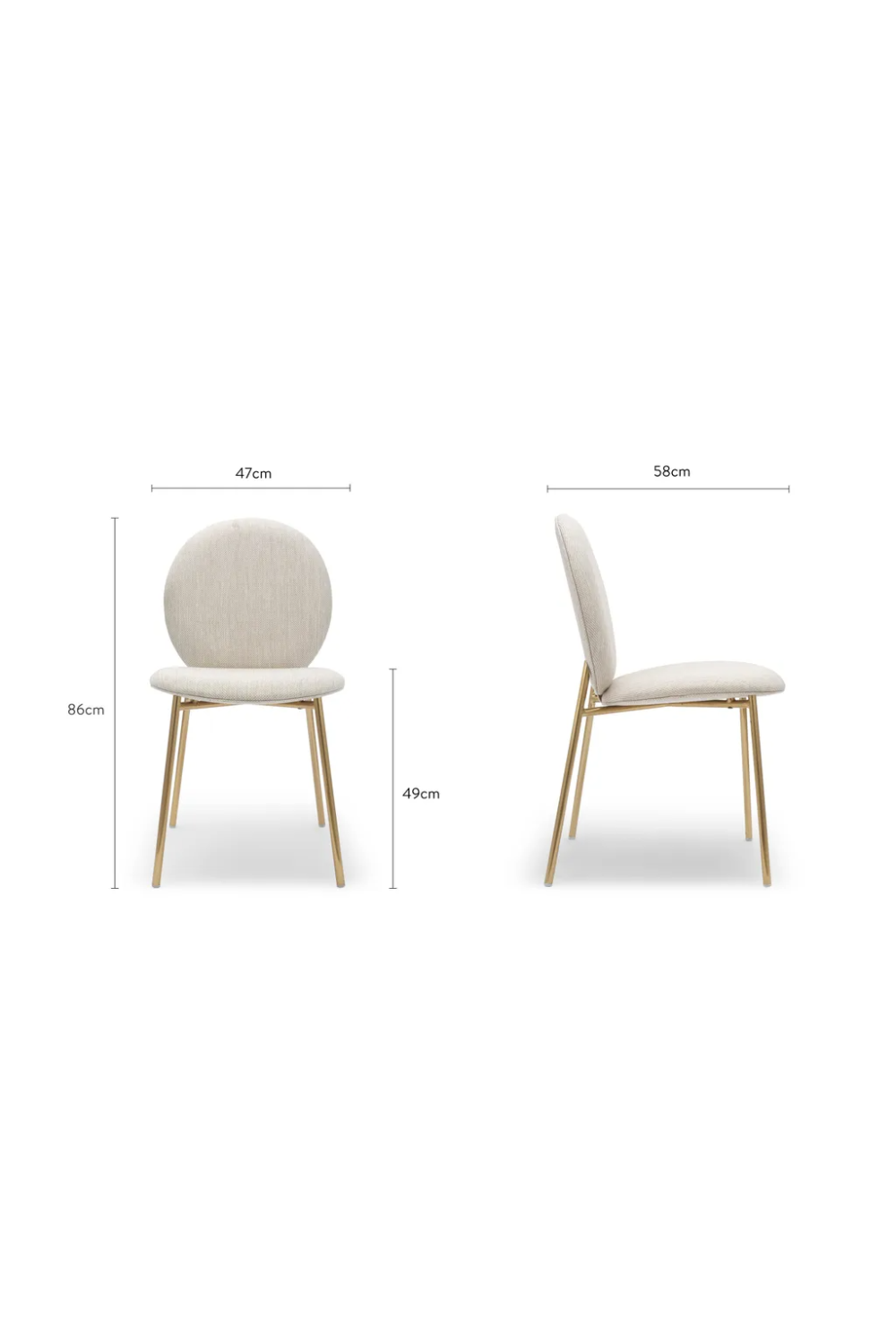 Round Back Dining Chair | NV Gallery Blaze | Oroa.com