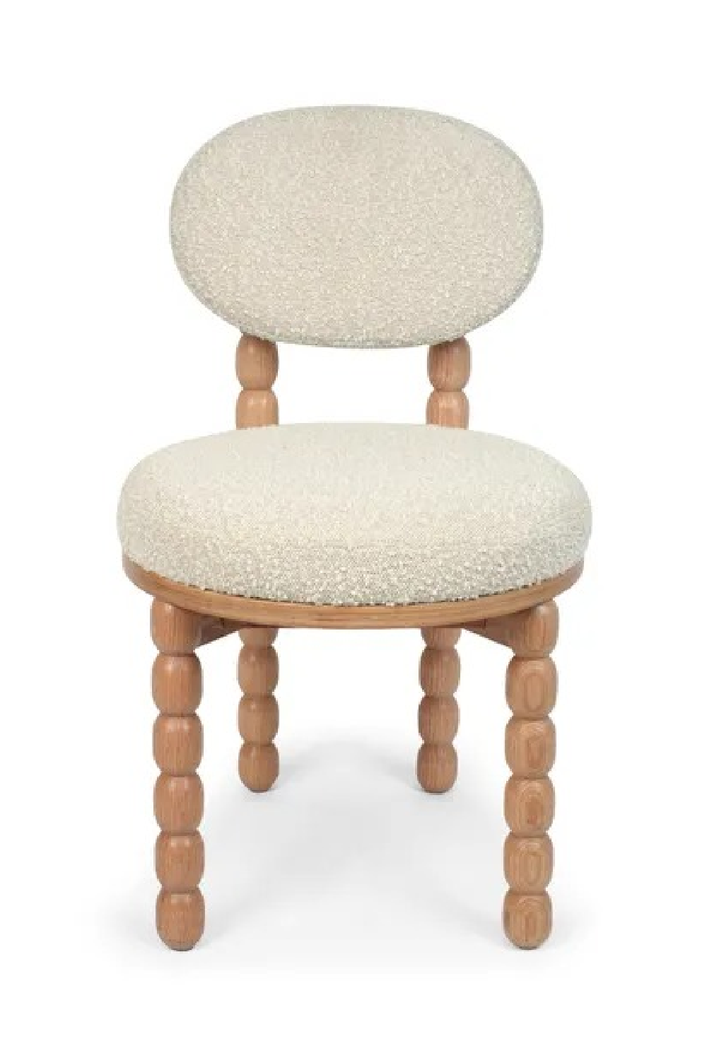 White Bouclé Dining Chair | NV Gallery Bold | Oroa.com