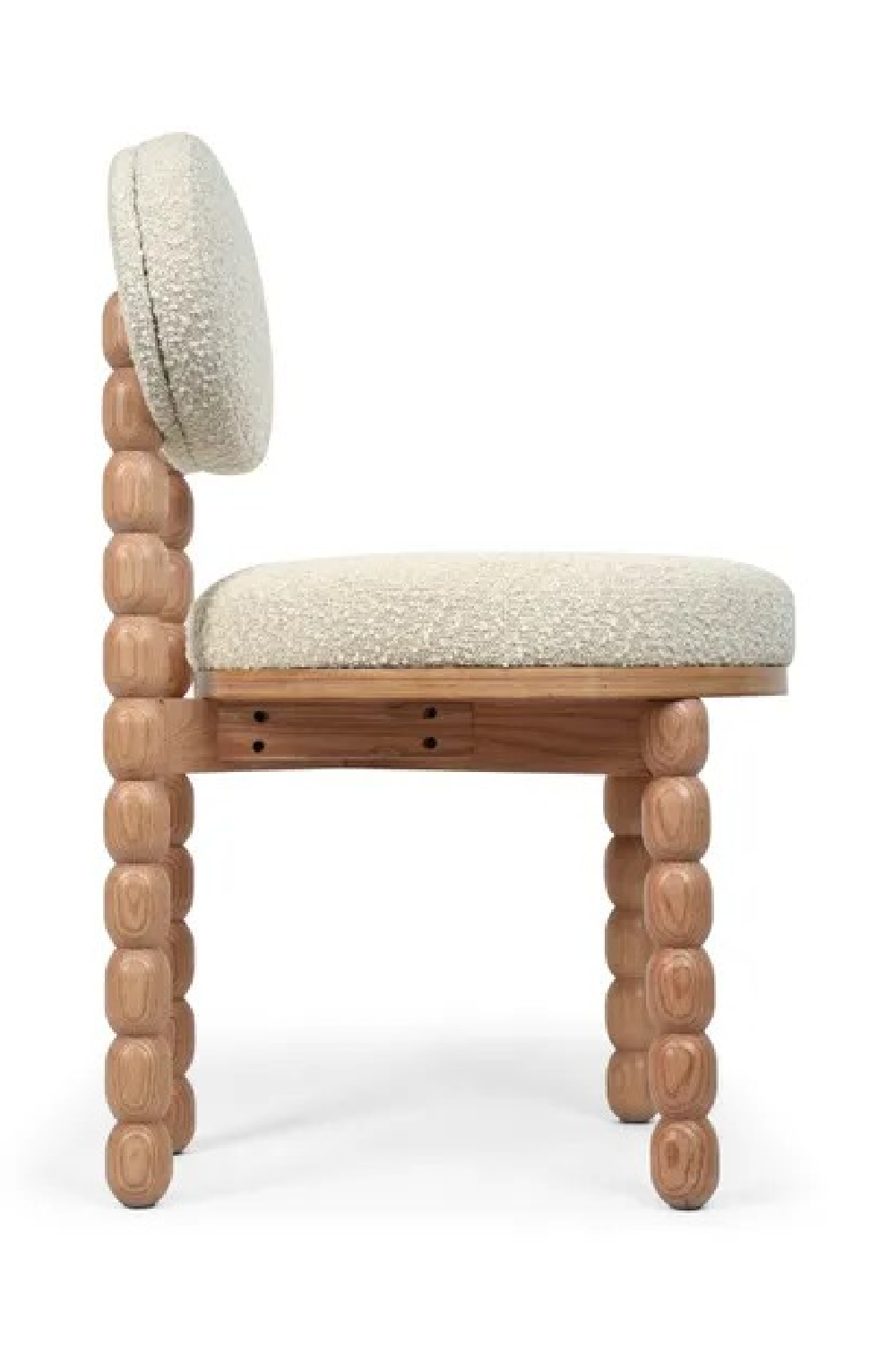 White Bouclé Dining Chair | NV Gallery Bold | Oroa.com