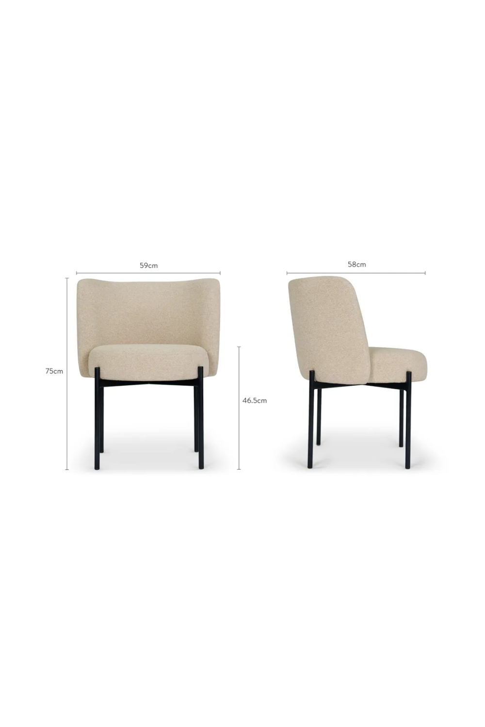 Curved Dining Chair | NV Gallery Ray | Oroa.com