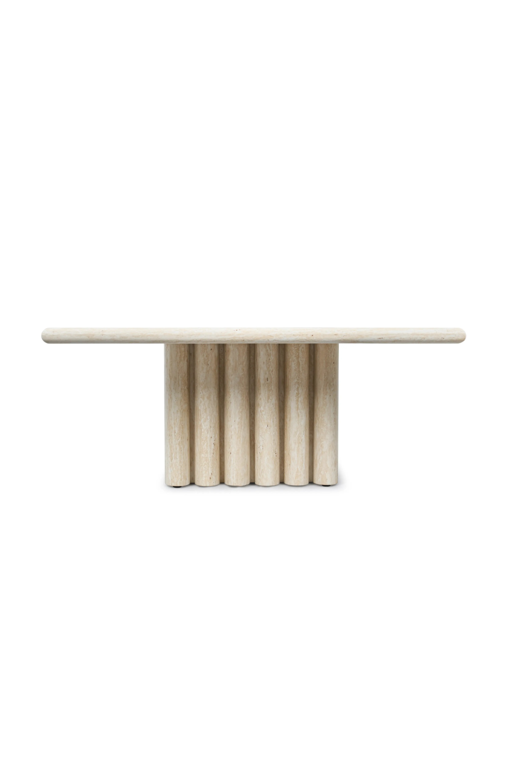 Layered Base Travertine Coffee Table | NV Gallery Artemis | Oroa.com