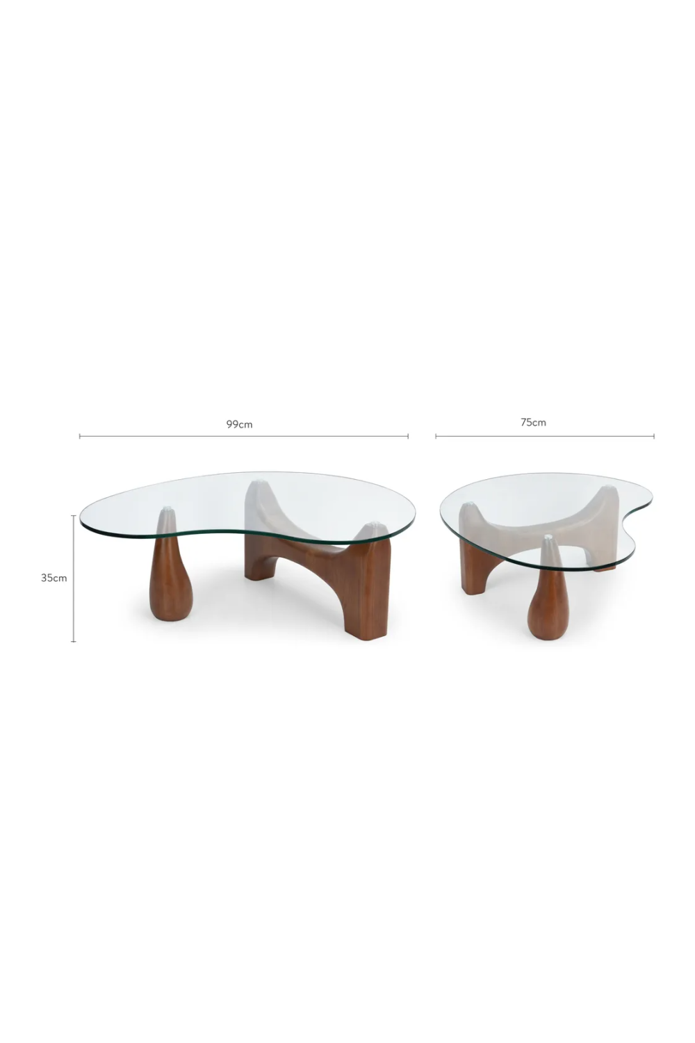 Curved Glass Coffee Table | NV Gallery Orwell | Oroa.com