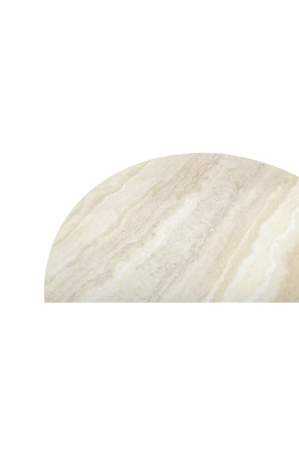 Round Glossy Travertine Coffee Table | NV Gallery Sienna | Oroa.com