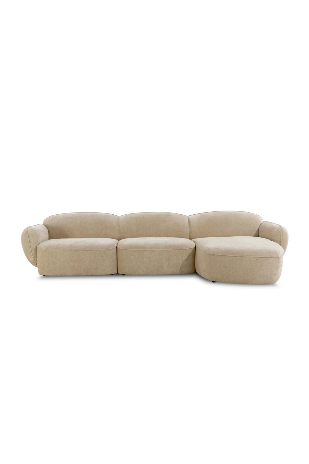 Beige Plush Corner Sofa | NV Gallery Wonka | Oroa.com
