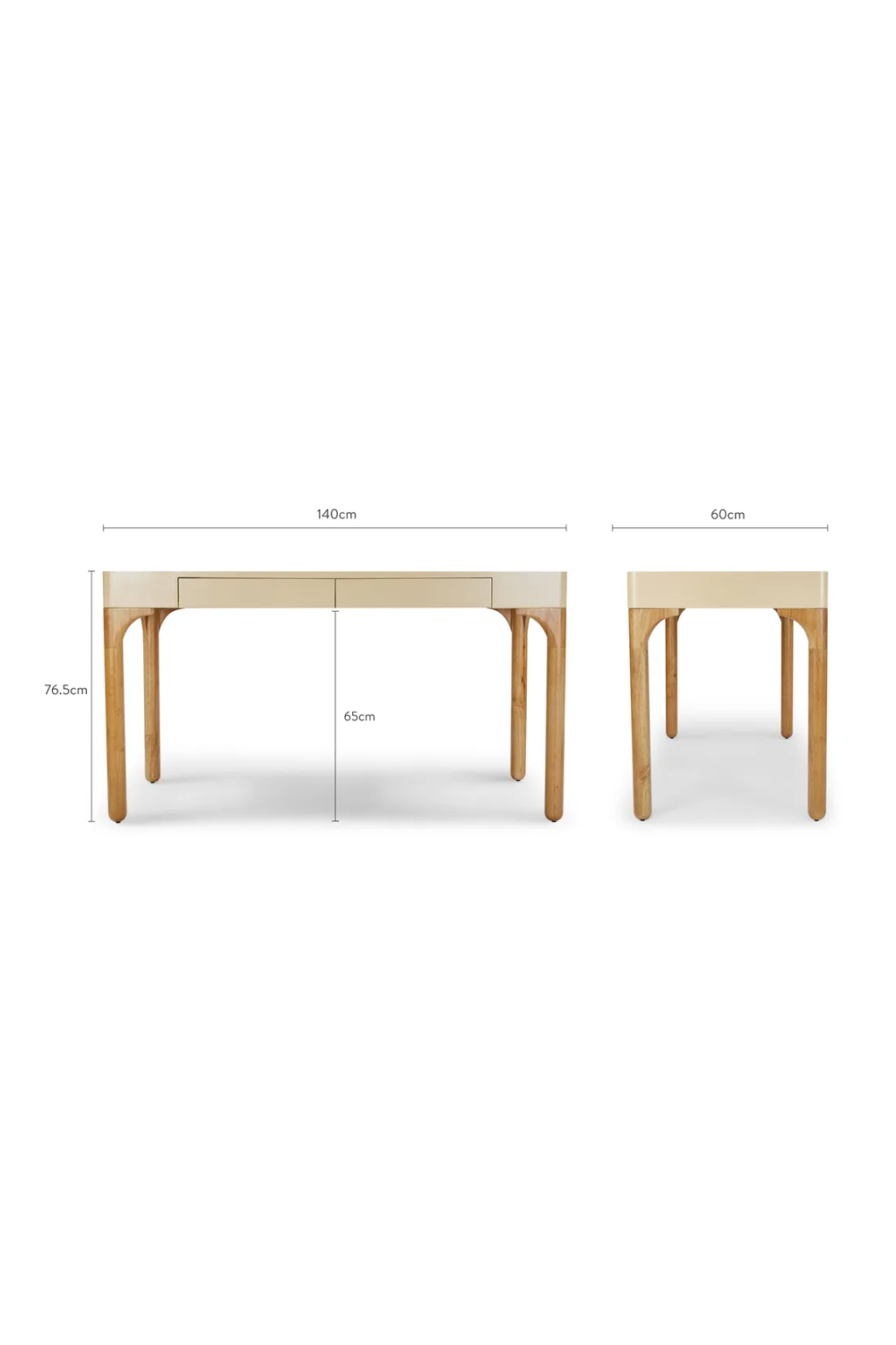 Beige 2-Drawer Desk | NV Gallery Teyho | Oroa.com