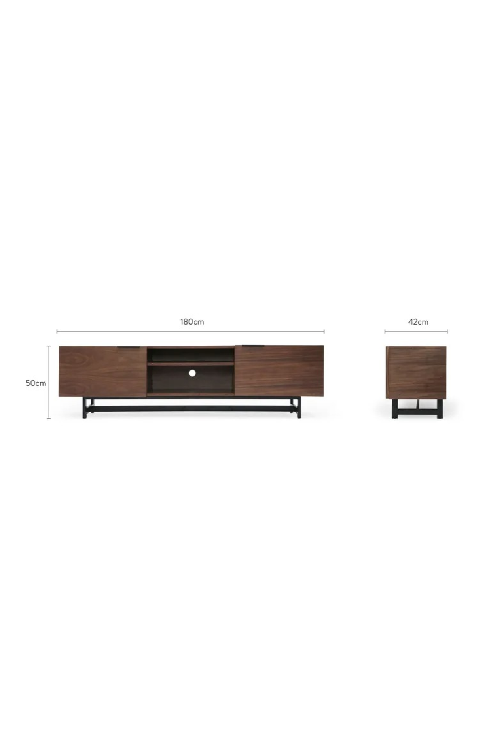 Walnut Minimalist TV Cabinet | NV Gallery Stark | Oroa.com