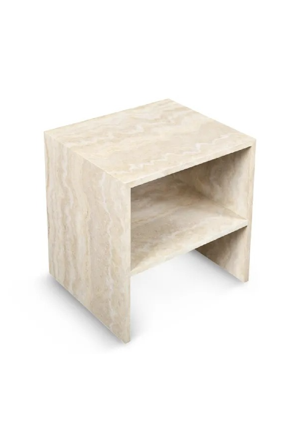 Travertine-Effect Bedside Table | NV Gallery Napoli | Oroa.com