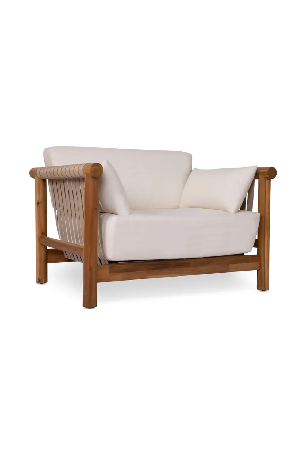 Solid Acacia Padded Outdoor Armchair | NV Gallery Bexley | Oroa.com