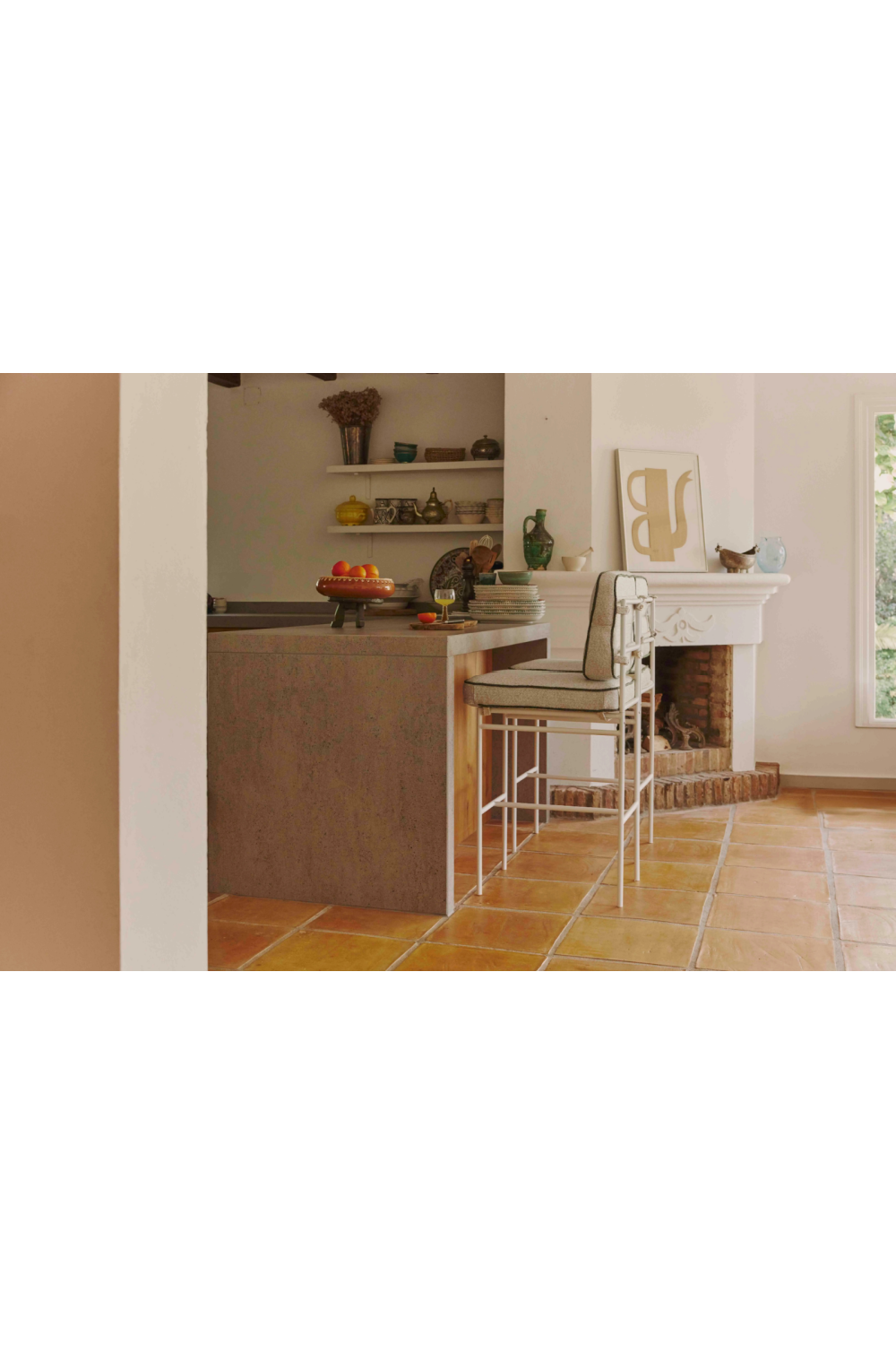 Bouclé Outdoor Bar Stool | NV Gallery Maddalena | Oroa.com