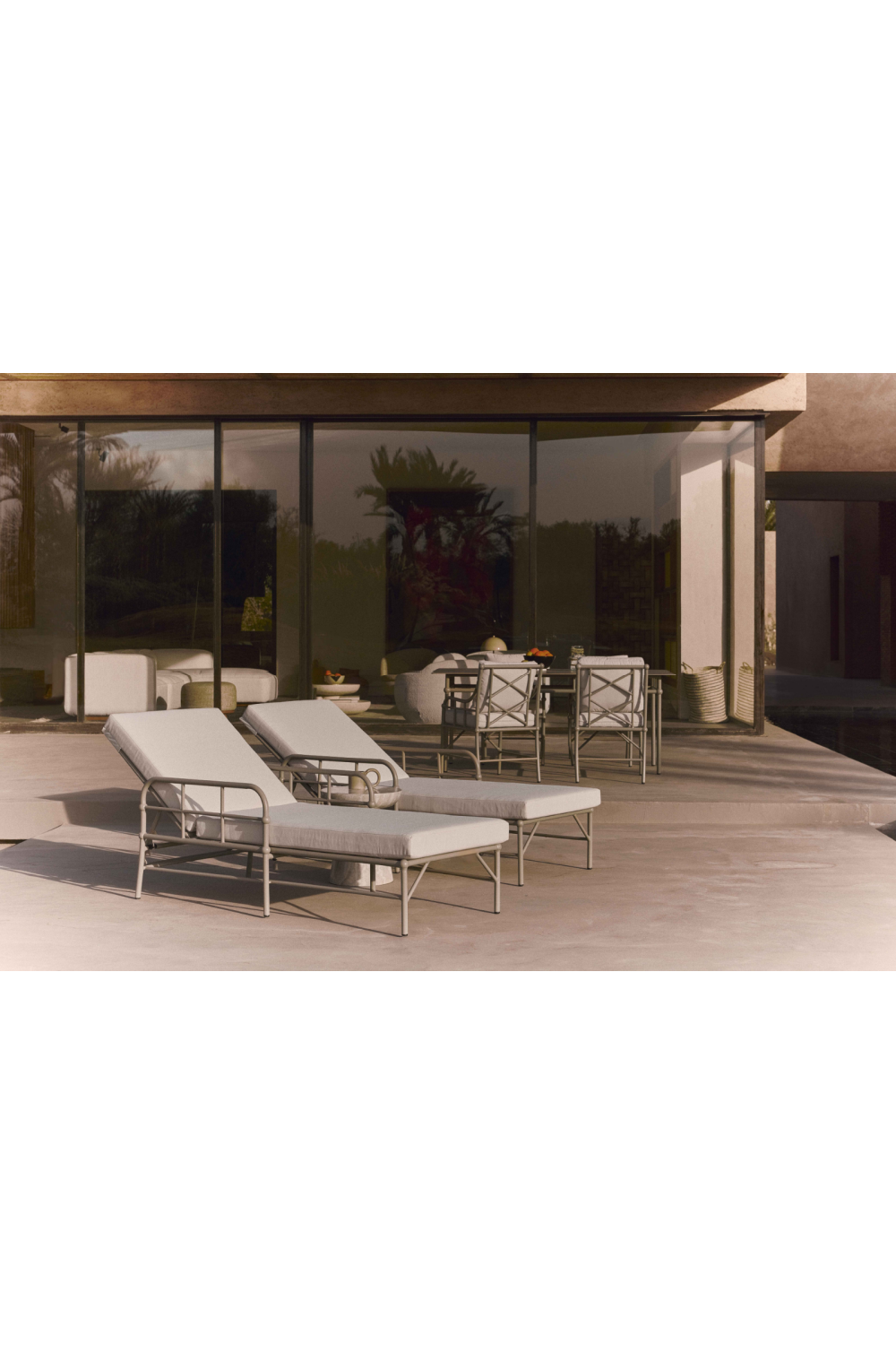 White Padded Sun Lounger | NV Gallery Amalfi | Oroa.com