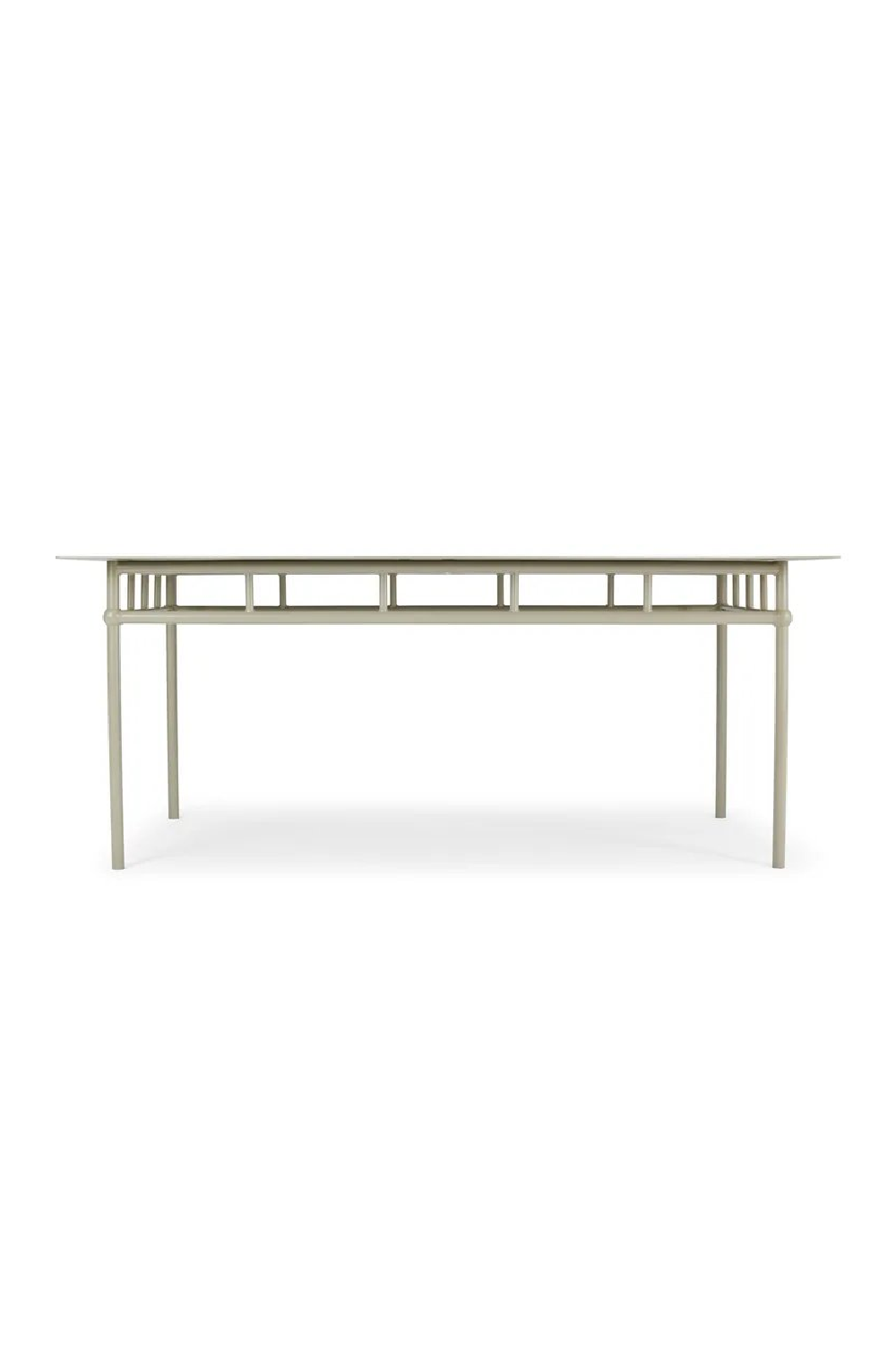 Taupe Metal Outdoor Dining Table | NV Gallery Amalfi | Oroa.com