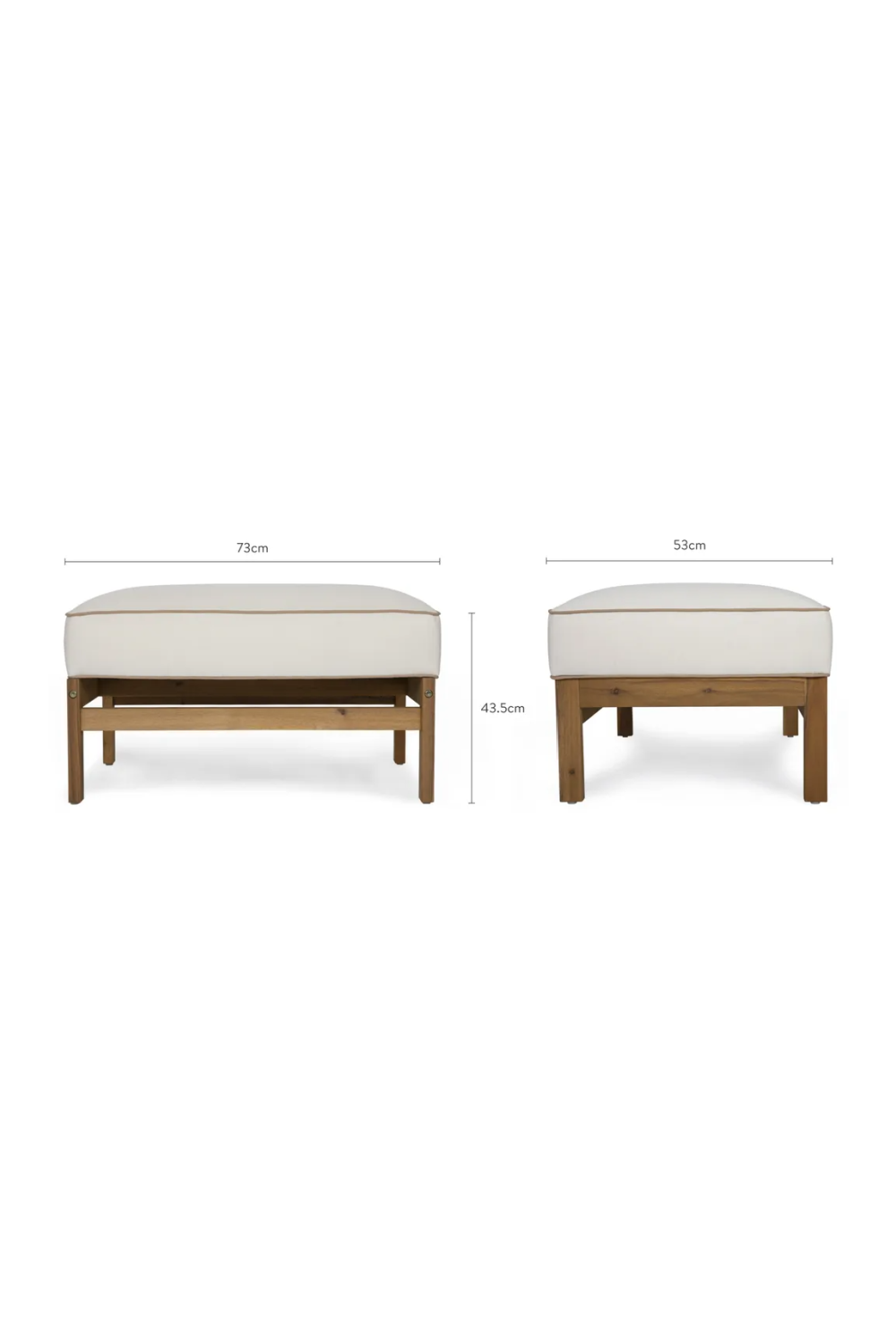 Acacia Modular Outdoor Ottoman | NV Gallery Bayside | Oroa.com