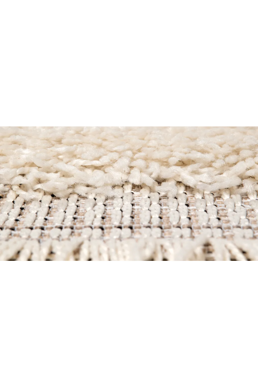 White Fringed Rug | NV Gallery Solan | Oroa.com