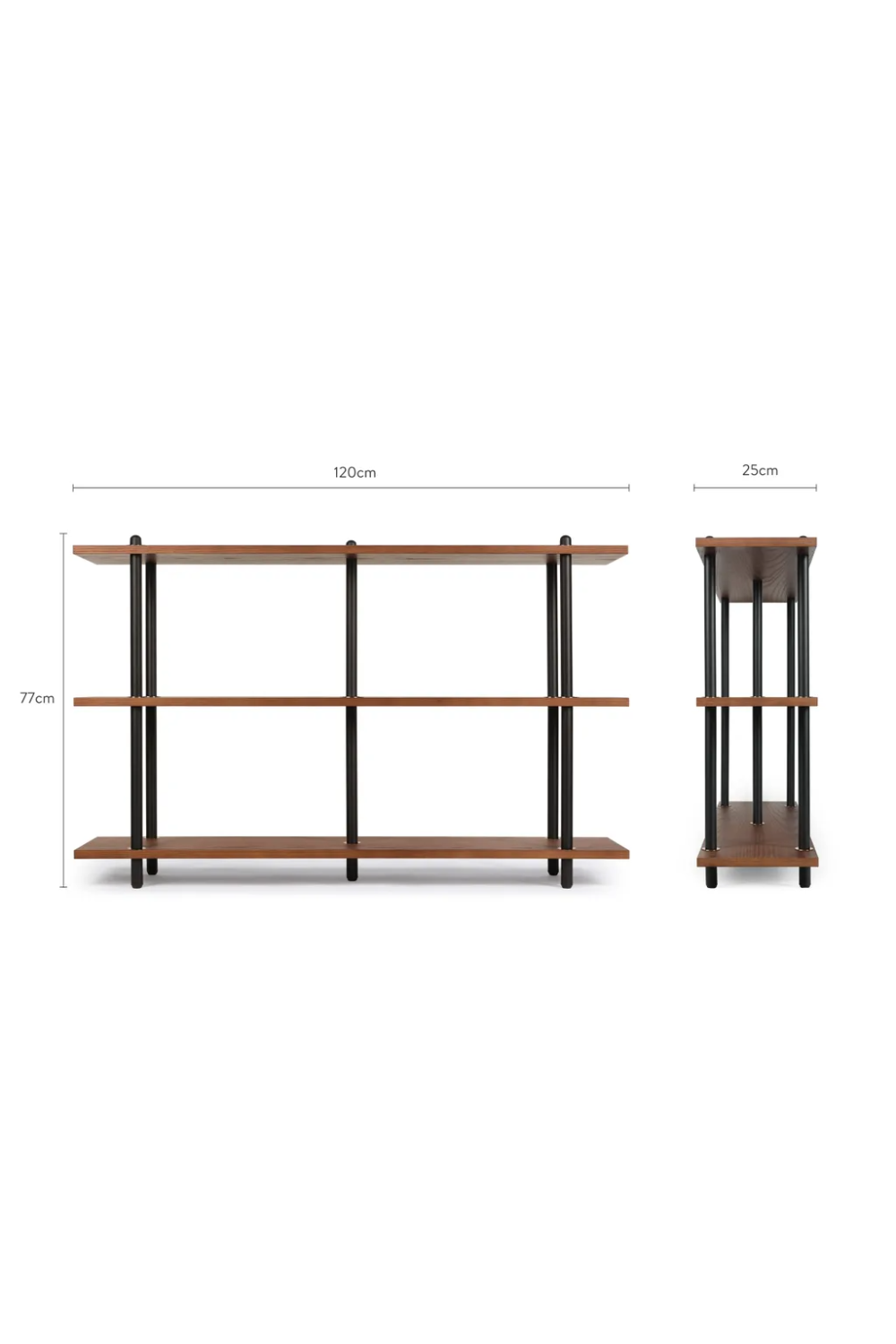 Walnut Open Bookcase | Oroa.com