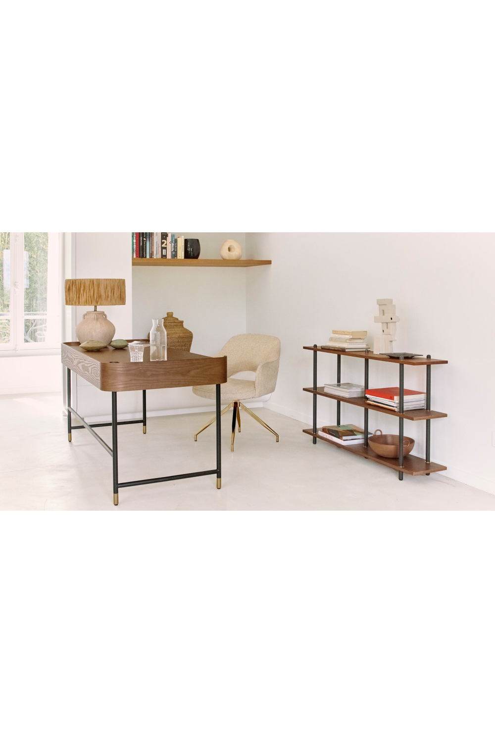 Walnut Open Bookcase | Oroa.com