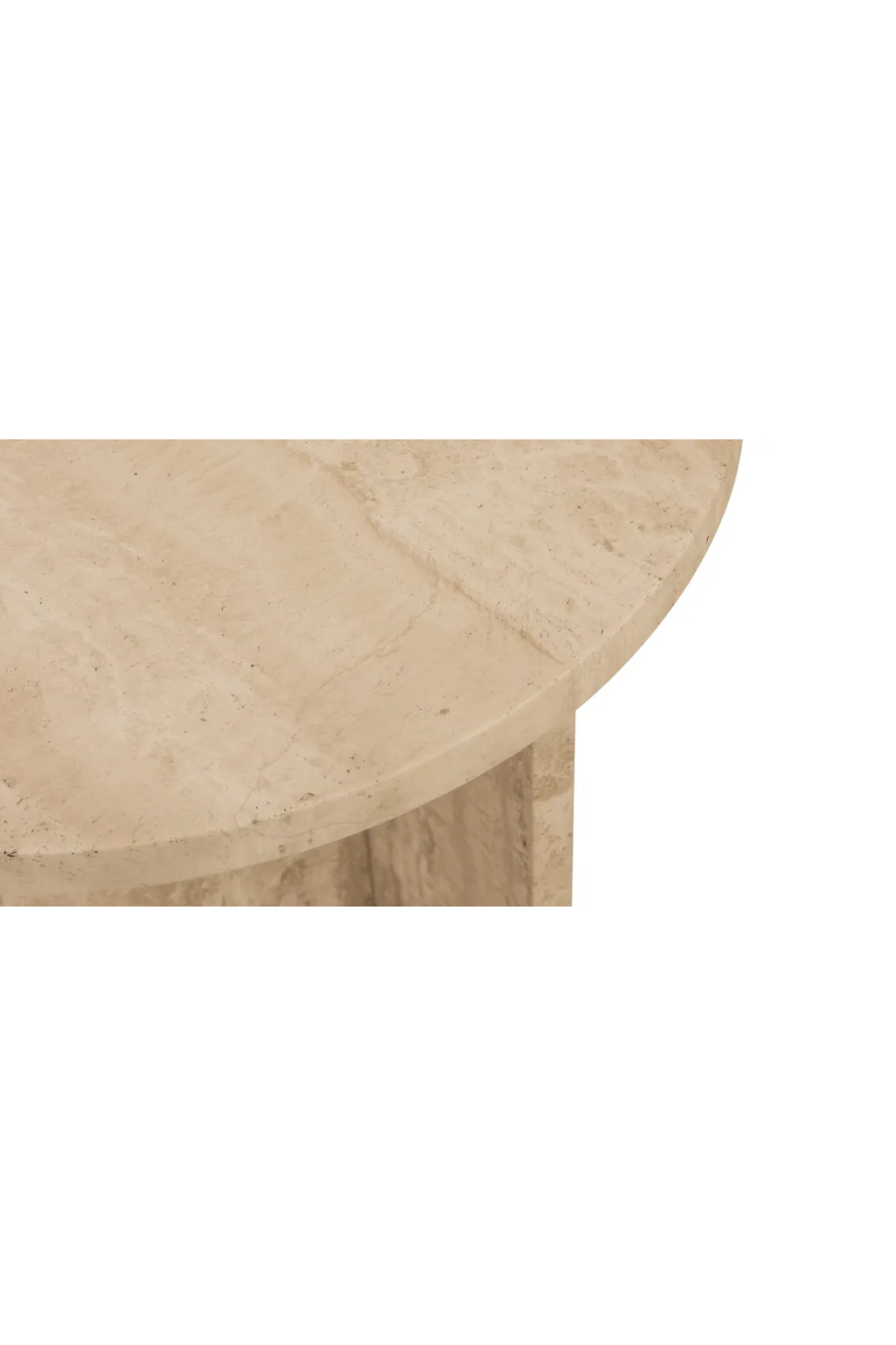 Travertine Round Side Table | NV Gallery Emilio | Oroa.com