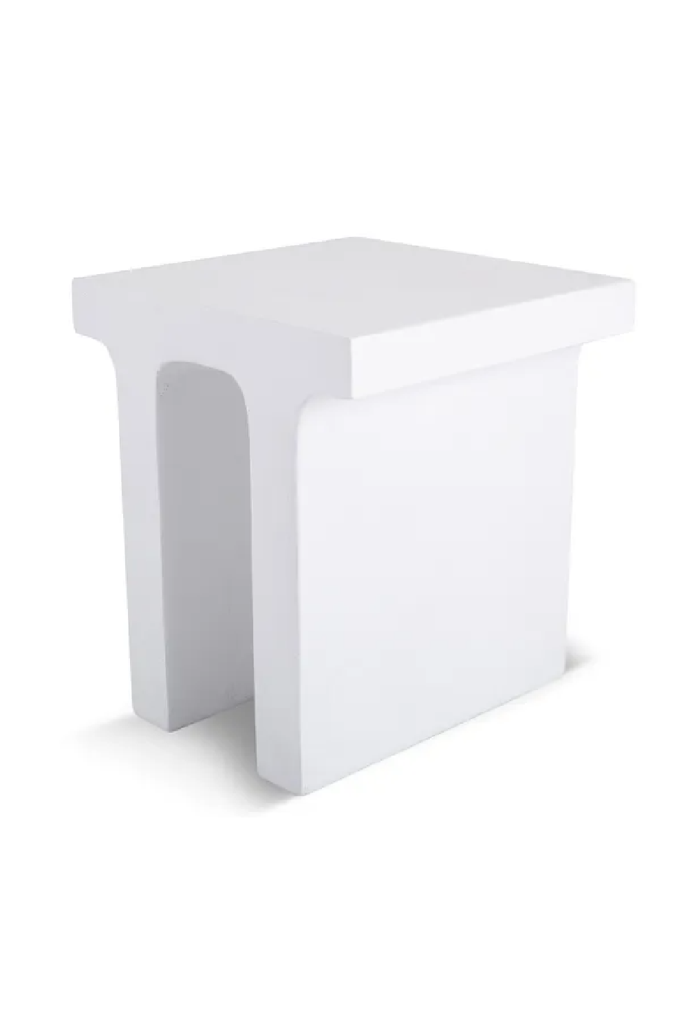 White Fiberglass Indoor/Outdoor Side Table | NV Gallery Ithaque | Oroa.com